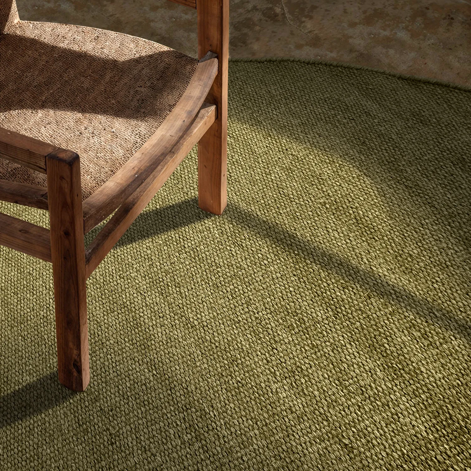 Kruhový koberec - Hamilton (machovo zelený)