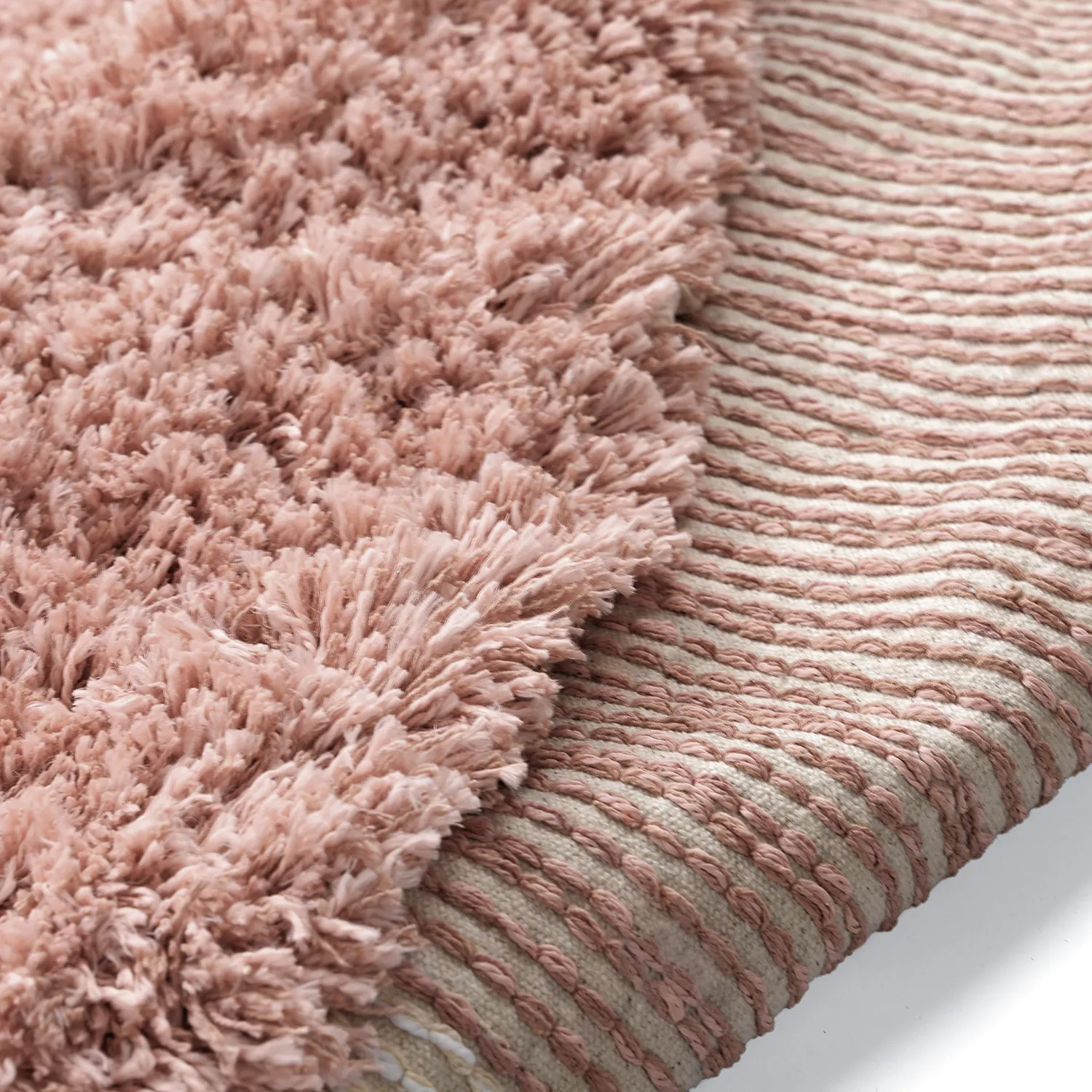 Rund matta - Perast Natural Cotton Shaggy (multi)
