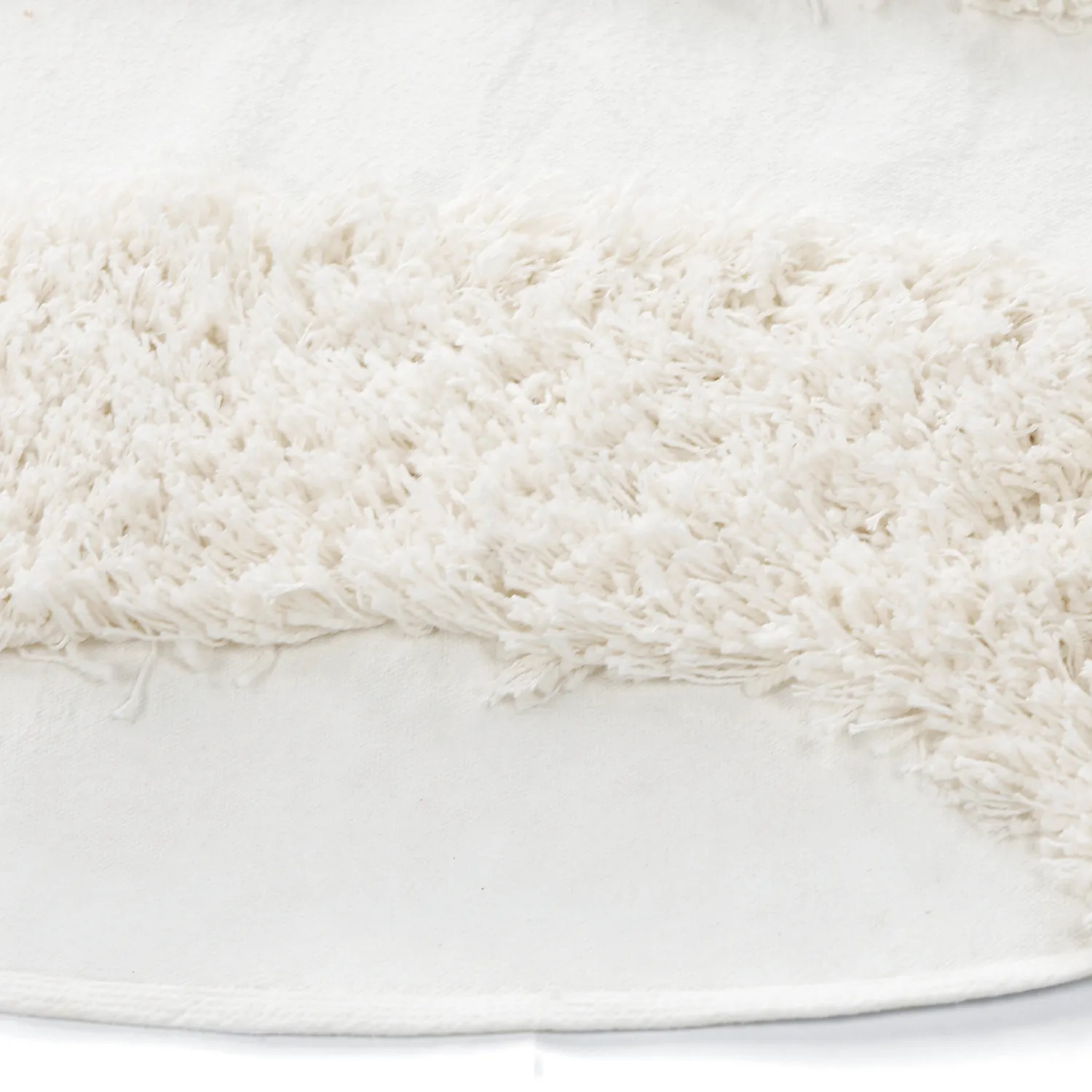 Rund matta - Sivota Natural Cotton Shaggy (offwhite)
