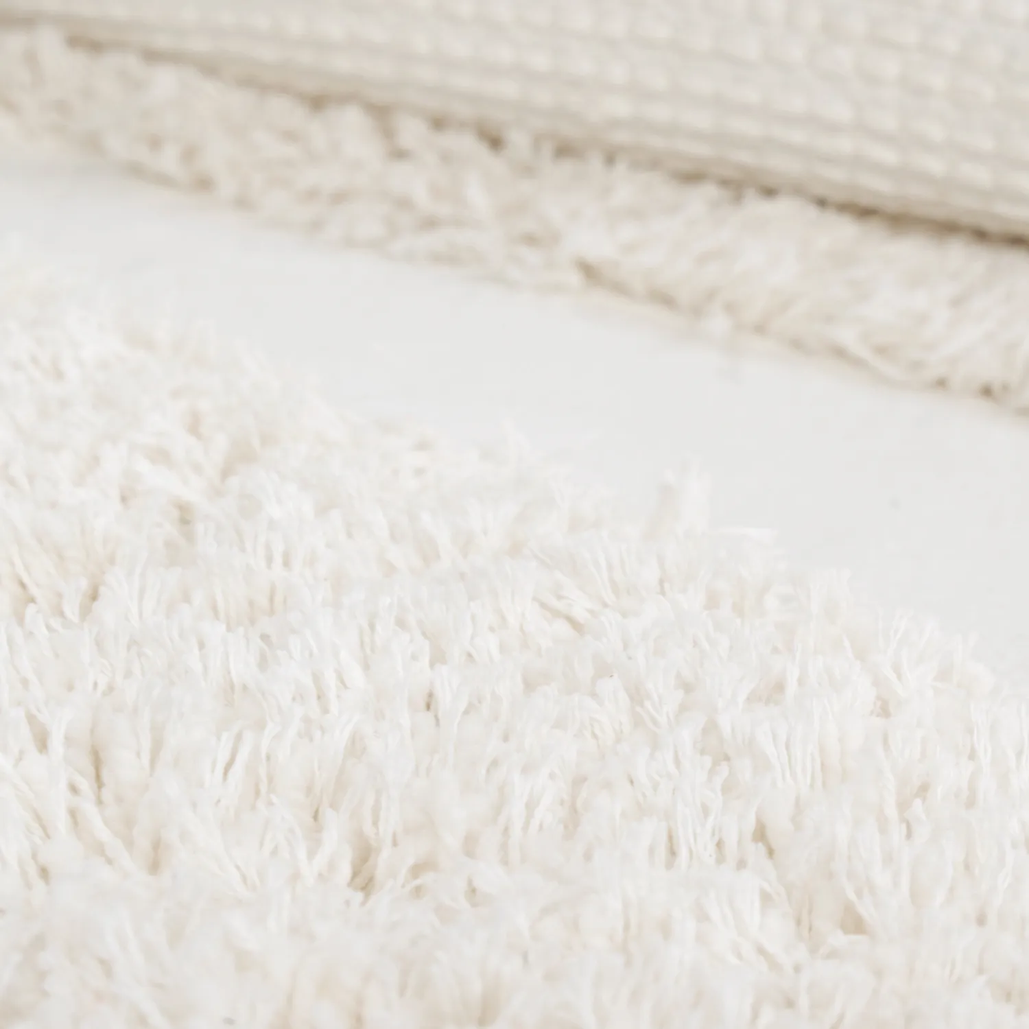 Rund matta - Sivota Natural Cotton Shaggy (offwhite)