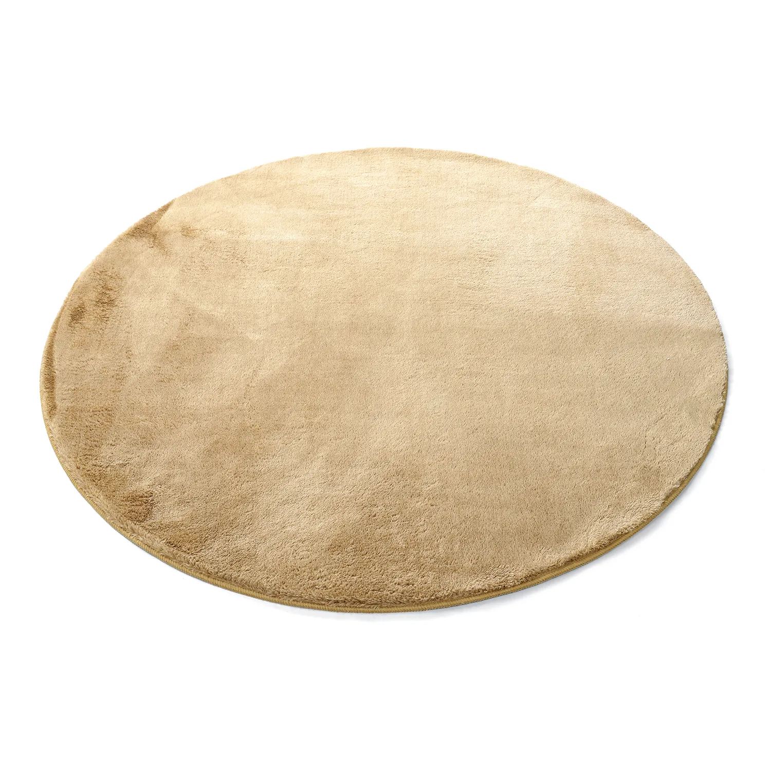 Runda mattor - Aranga Super Soft Fur (mörk beige)