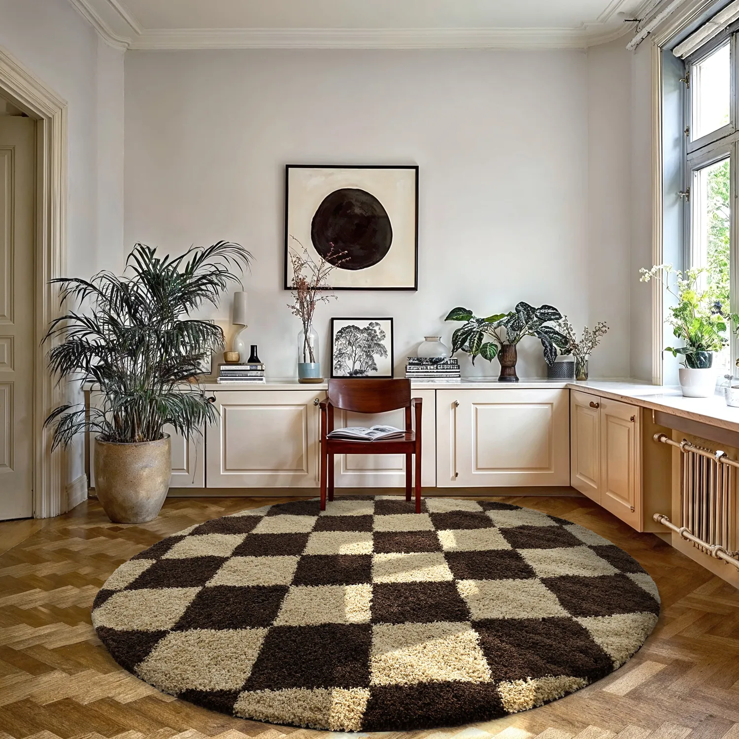 Koberce okrúhle - Albi (hnedá/bežová)