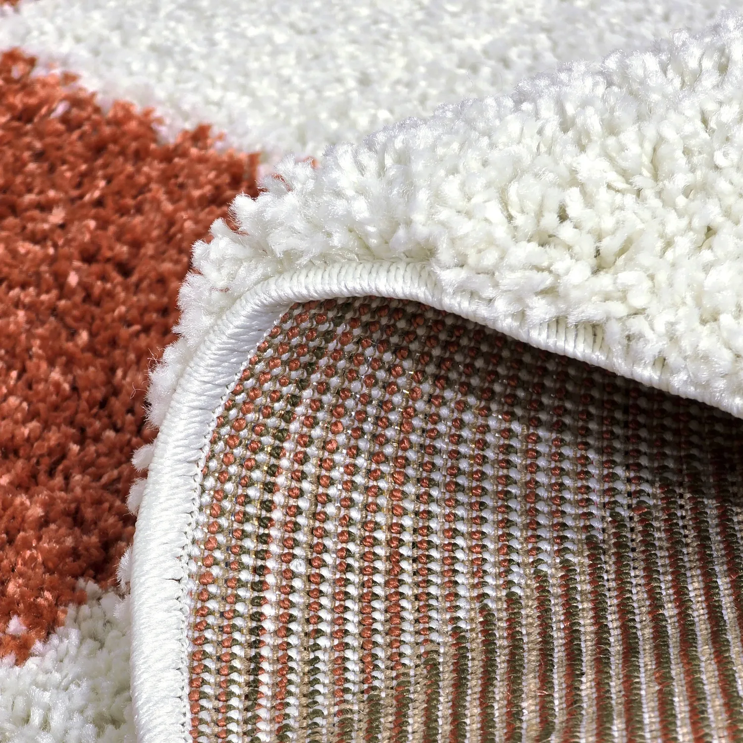 Koberce okrúhle - Albi (biela/oranžová)