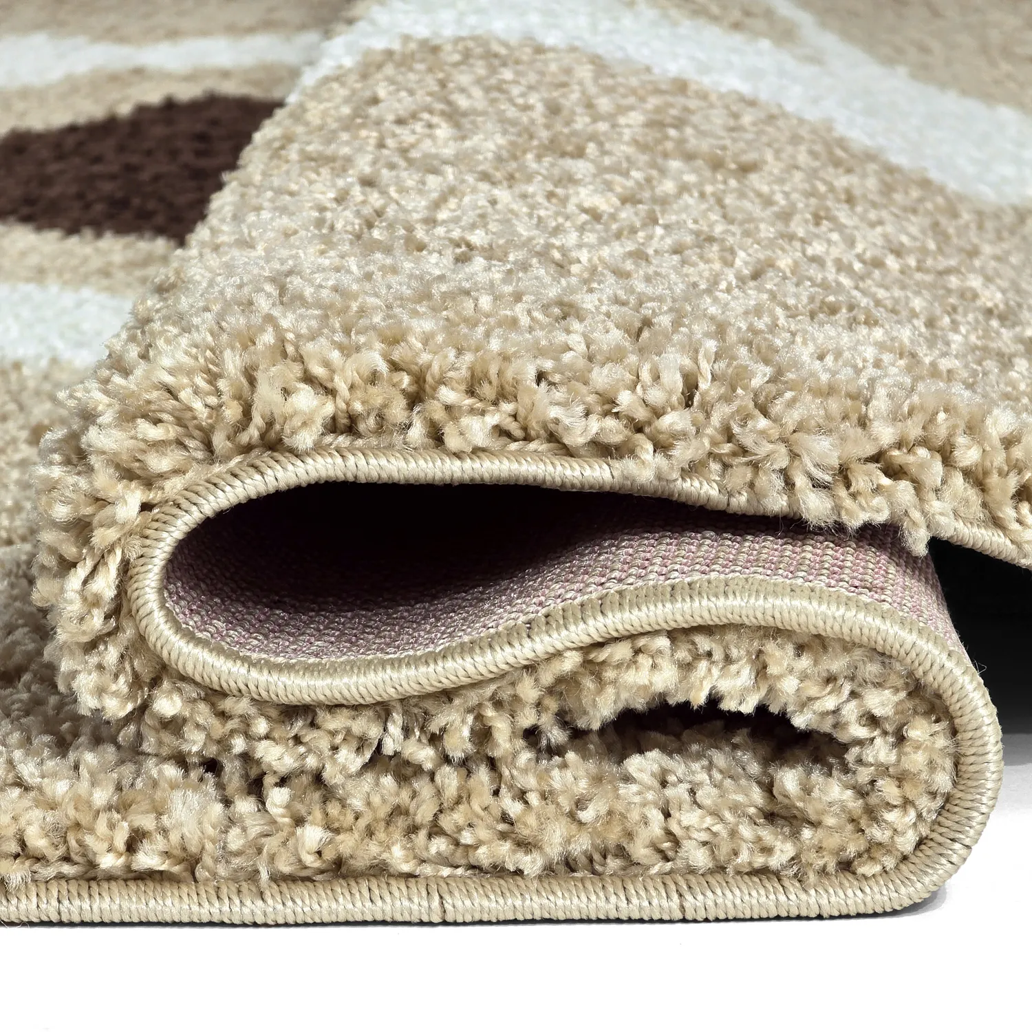 Kruhové koberce - Alsace (béžová/biela/hnedá)