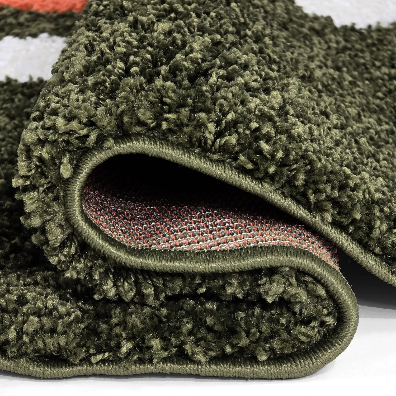 Koberce okrúhle - Alsace (zelená/biela/oranžová)