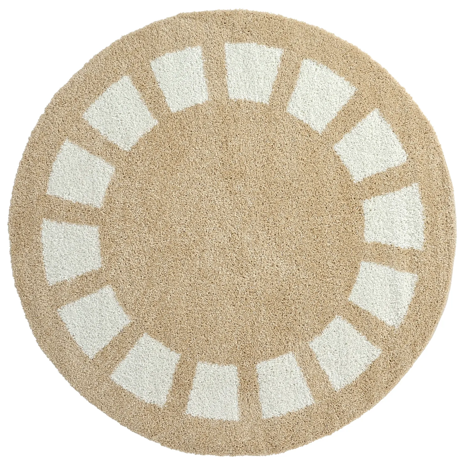 Kruhové koberce - Asilah (béžová/biela)
