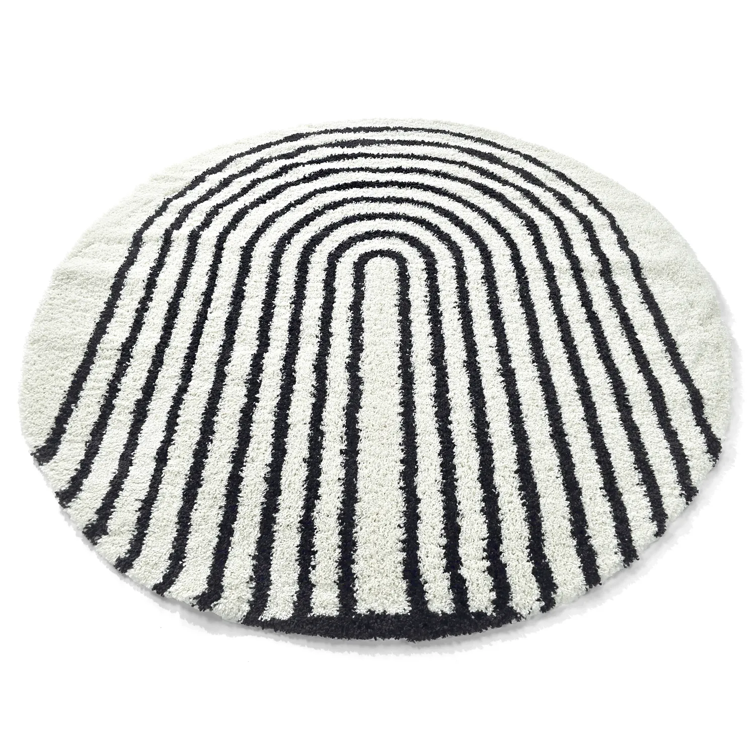 Kruhové koberce - Cluny (biela/čierna)