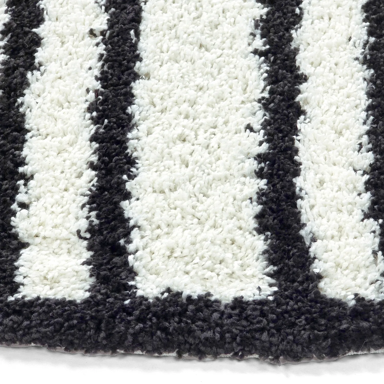 Kruhové koberce - Cluny (biela/čierna)