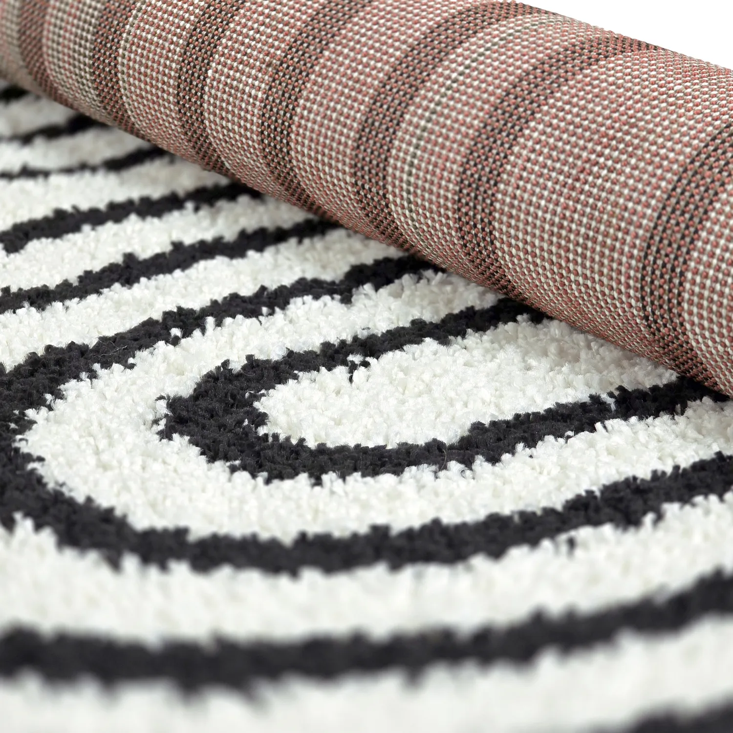 Kruhové koberce - Cluny (biela/čierna)