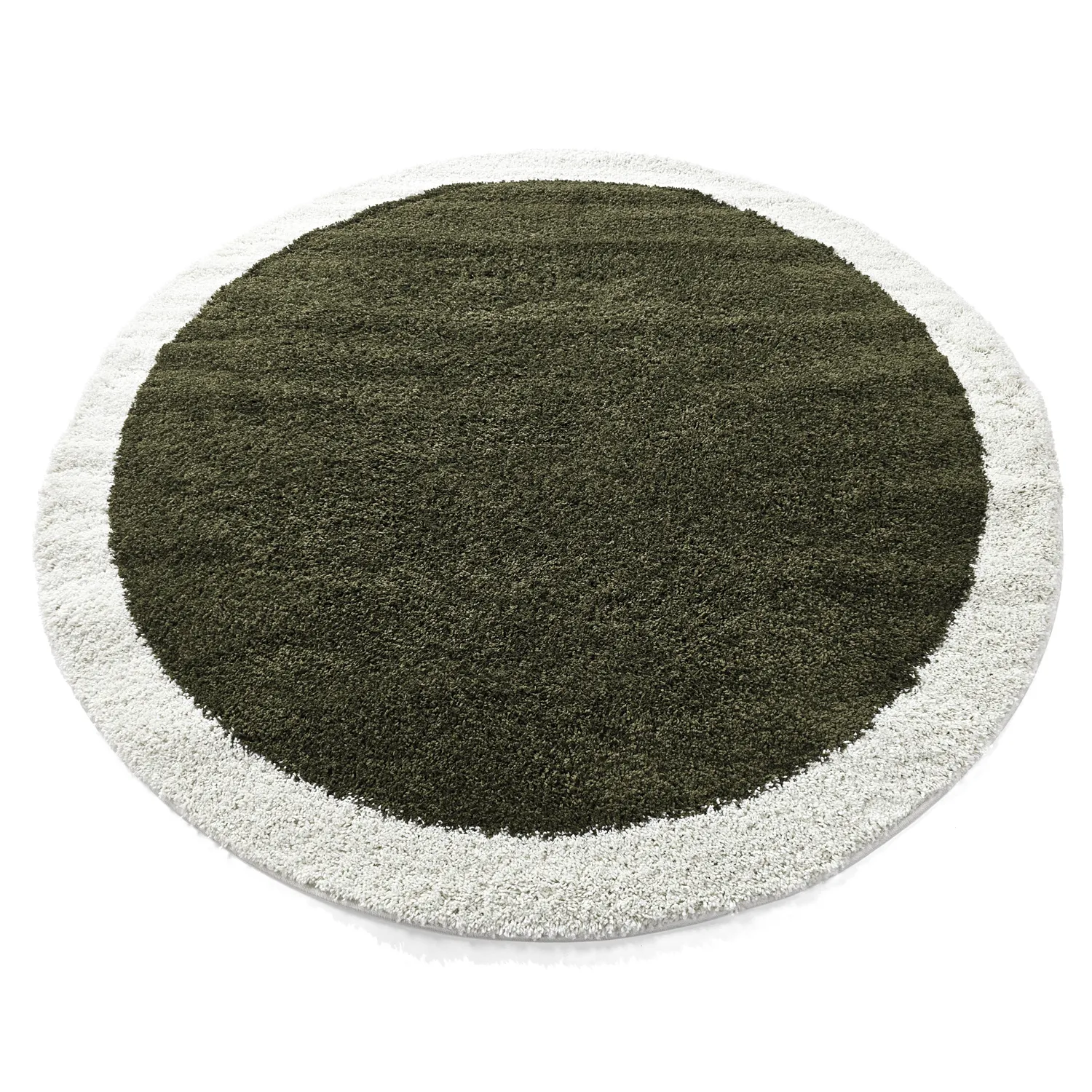 Koberce okrúhle - Conques (zelená/biela)