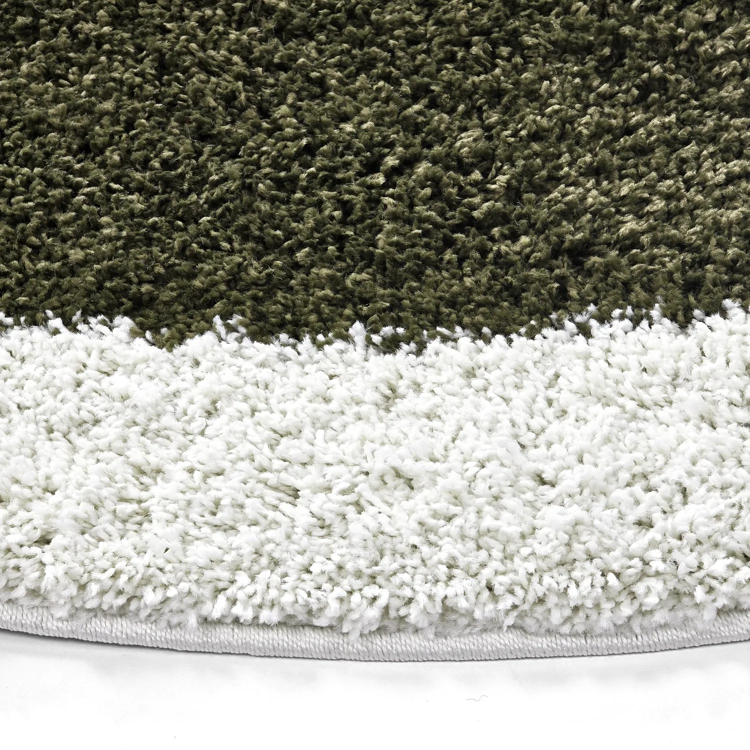 Koberce okrúhle - Conques (zelená/biela)