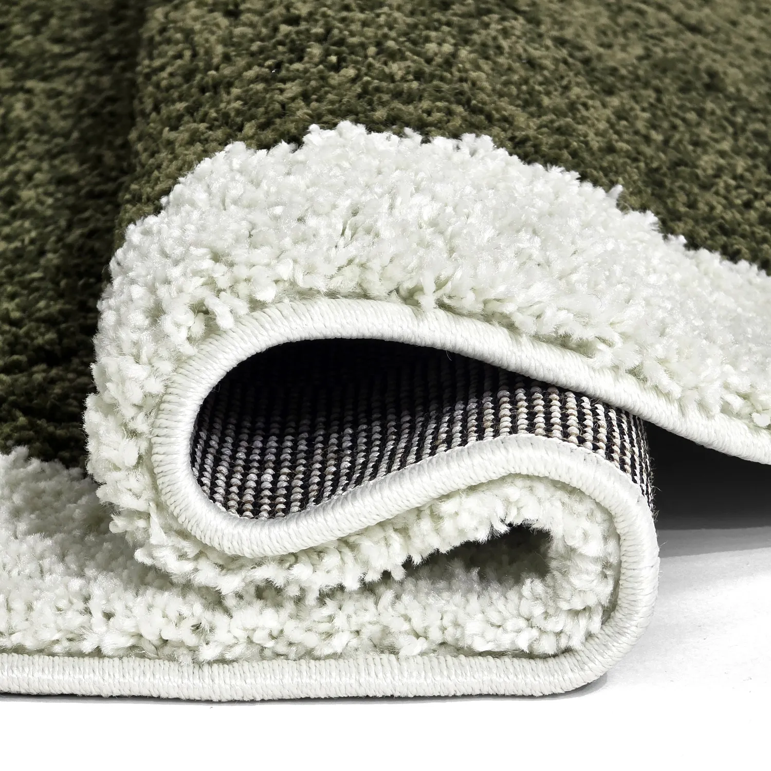 Koberce okrúhle - Conques (zelená/biela)