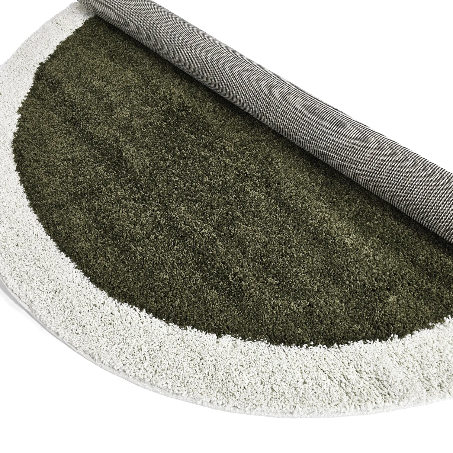 Koberce okrúhle - Conques (zelená/biela)