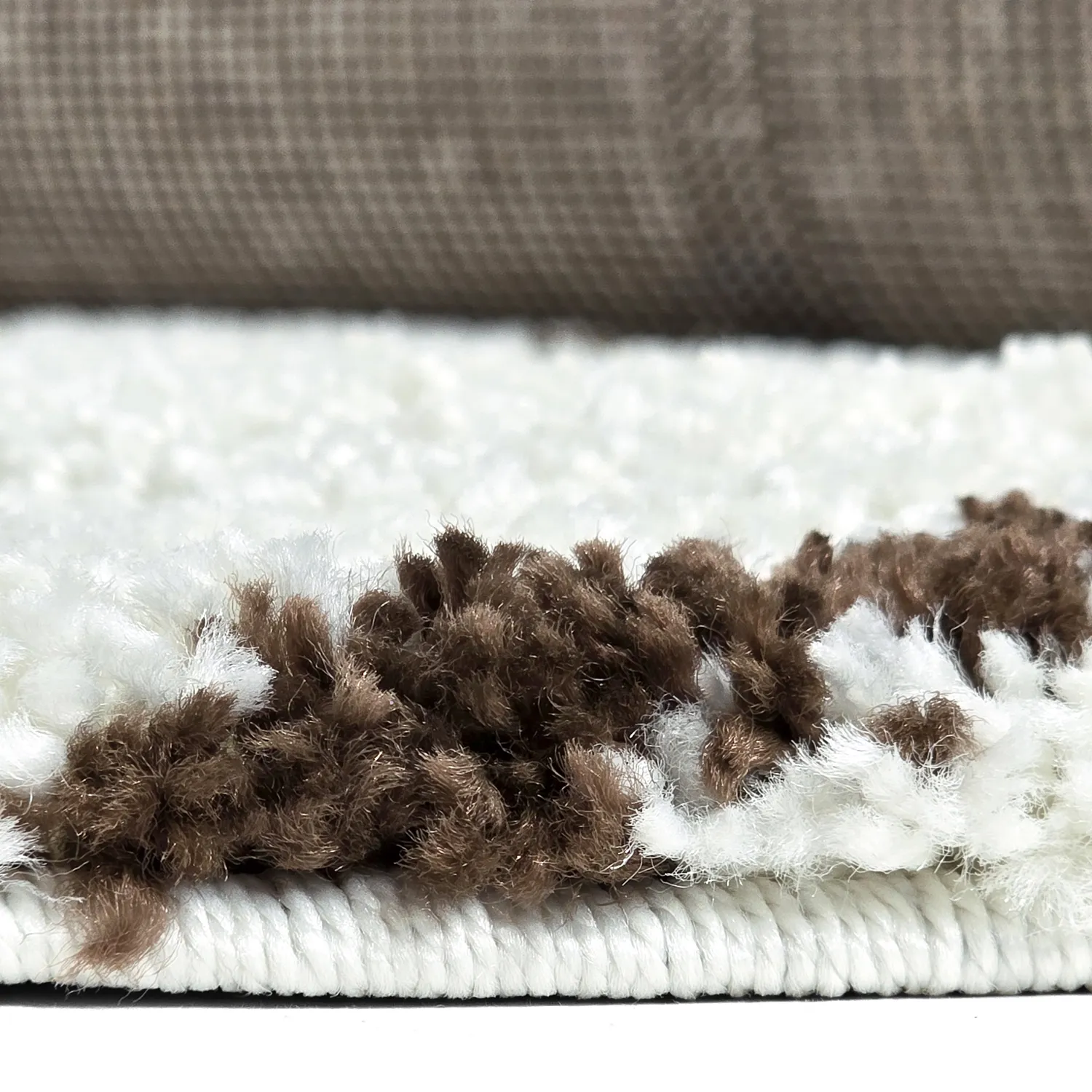 Koberce okrúhle - Eze (biela/hnedá)