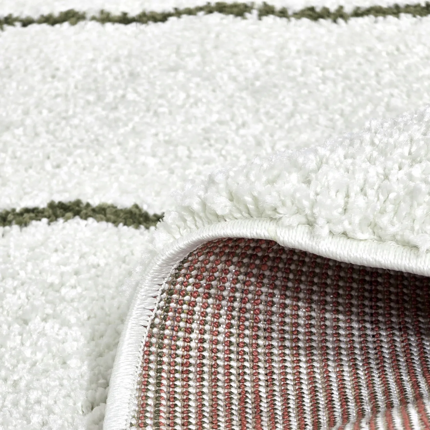 Koberce okrúhle - Eze (biela/zelená)