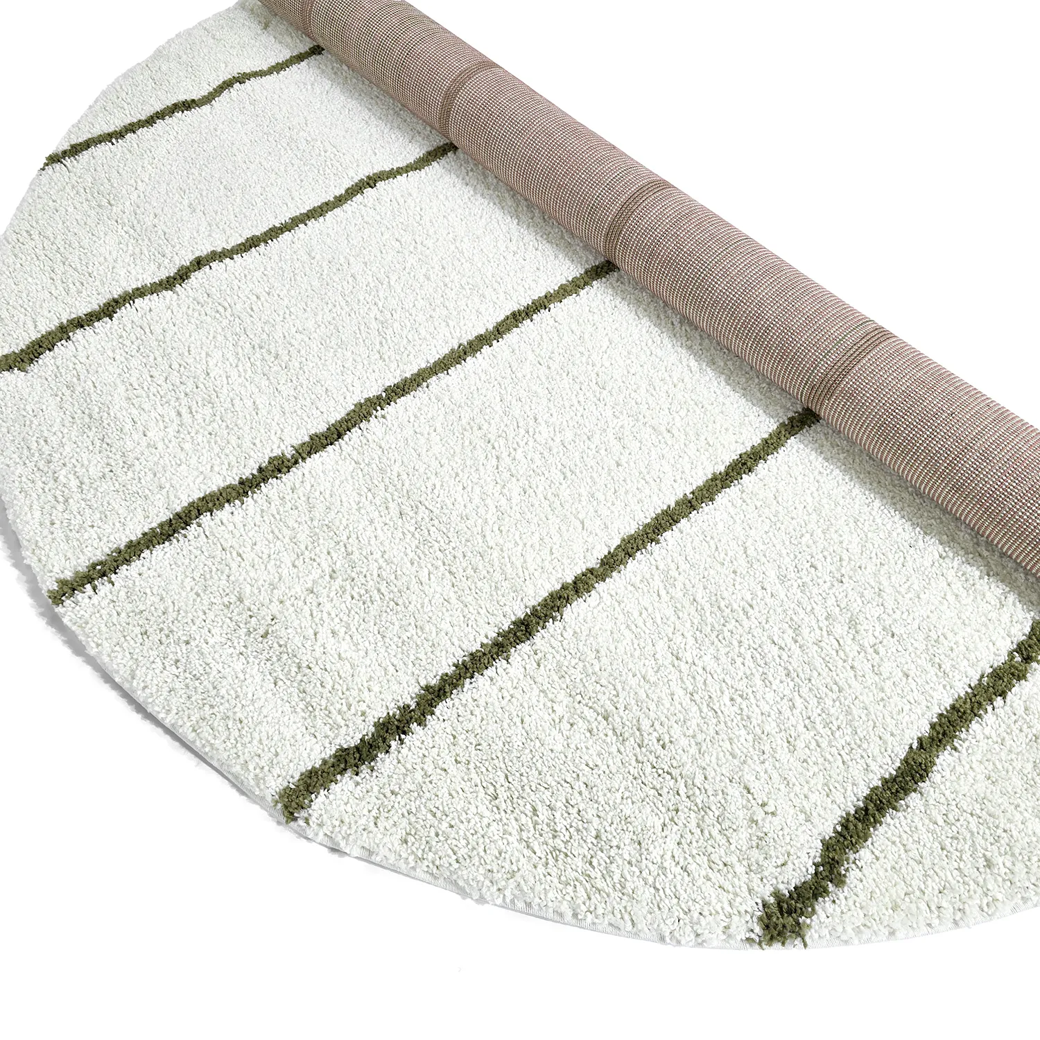 Koberce okrúhle - Eze (biela/zelená)