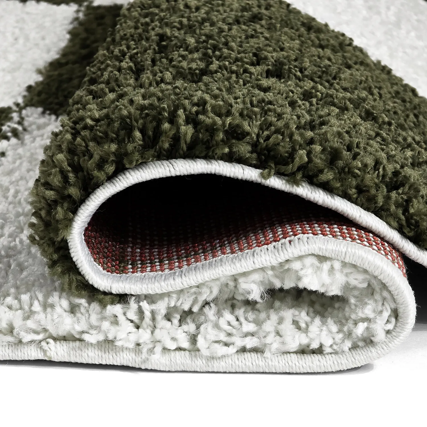 Koberce okrúhle - Gordes (zelená/biela)