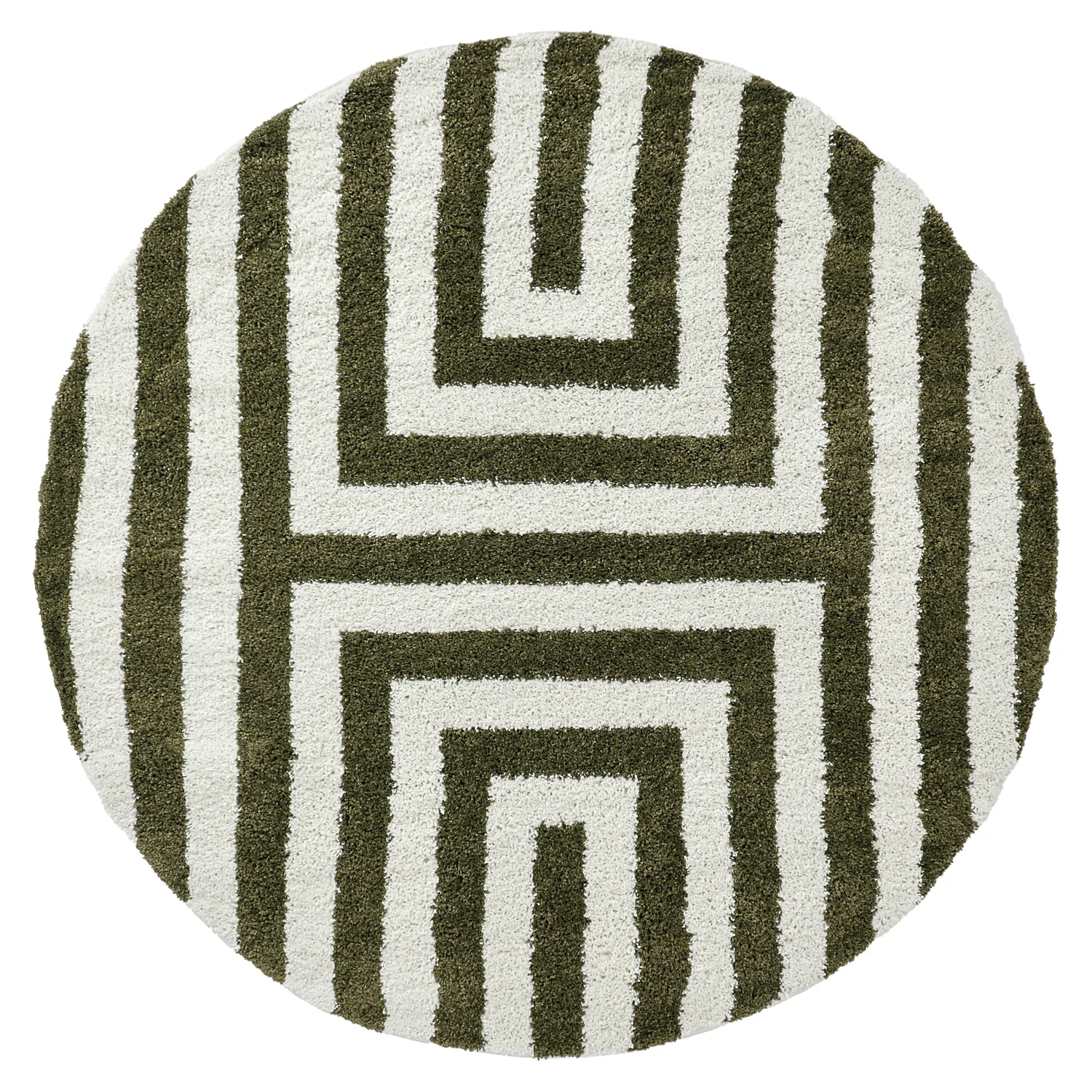 Koberce okrúhle - Imilchil (biela/zelená)
