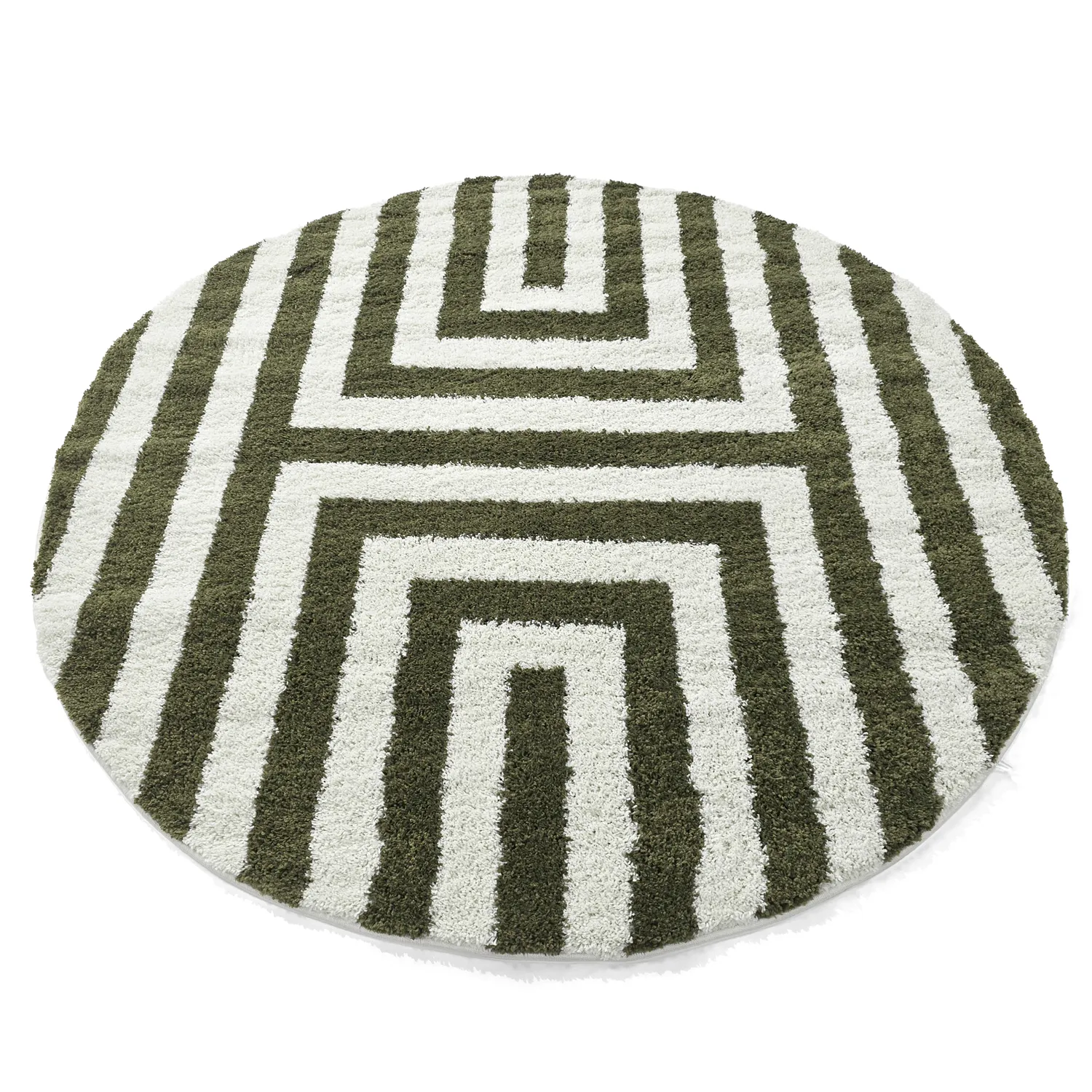 Koberce okrúhle - Imilchil (biela/zelená)