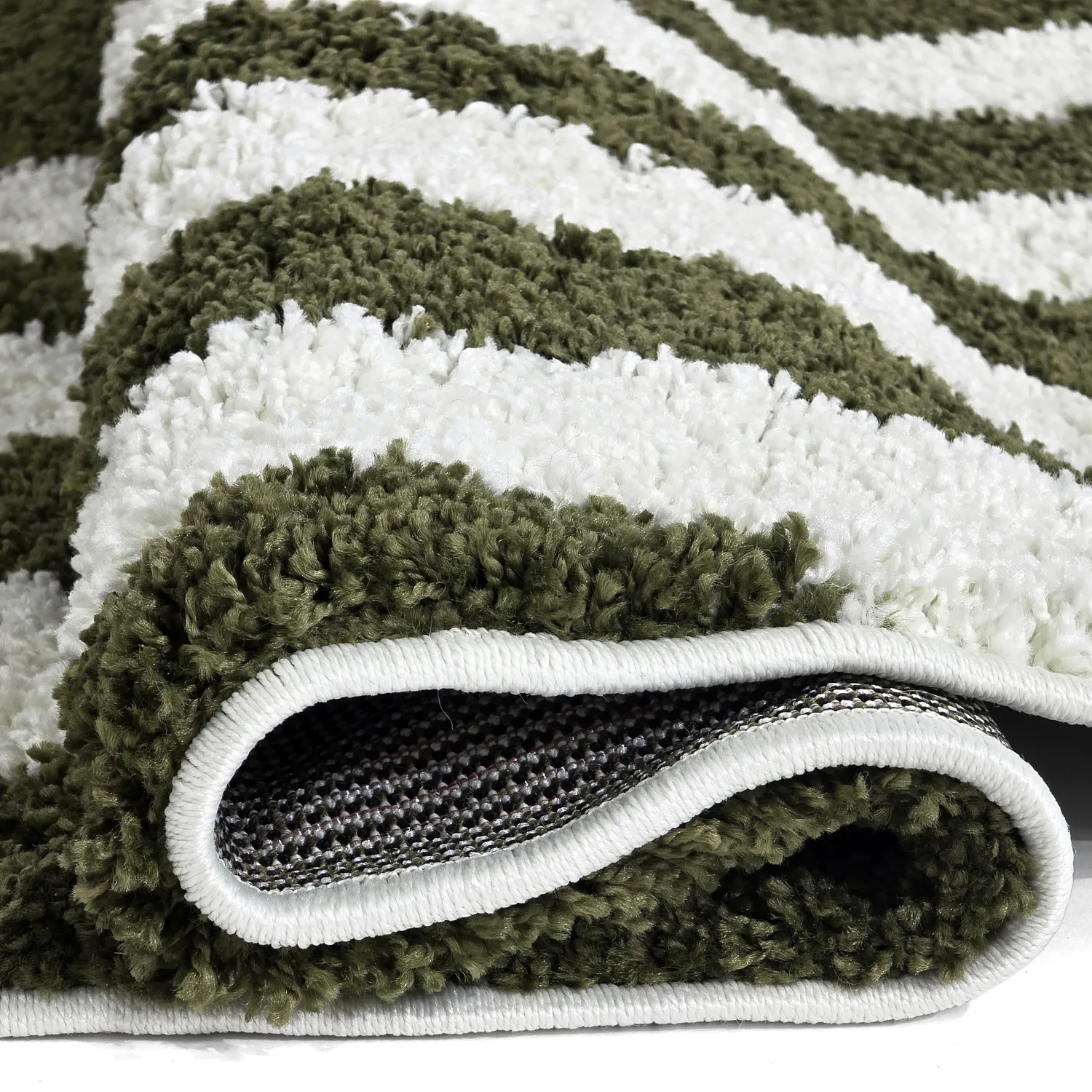 Koberce okrúhle - Imilchil (biela/zelená)