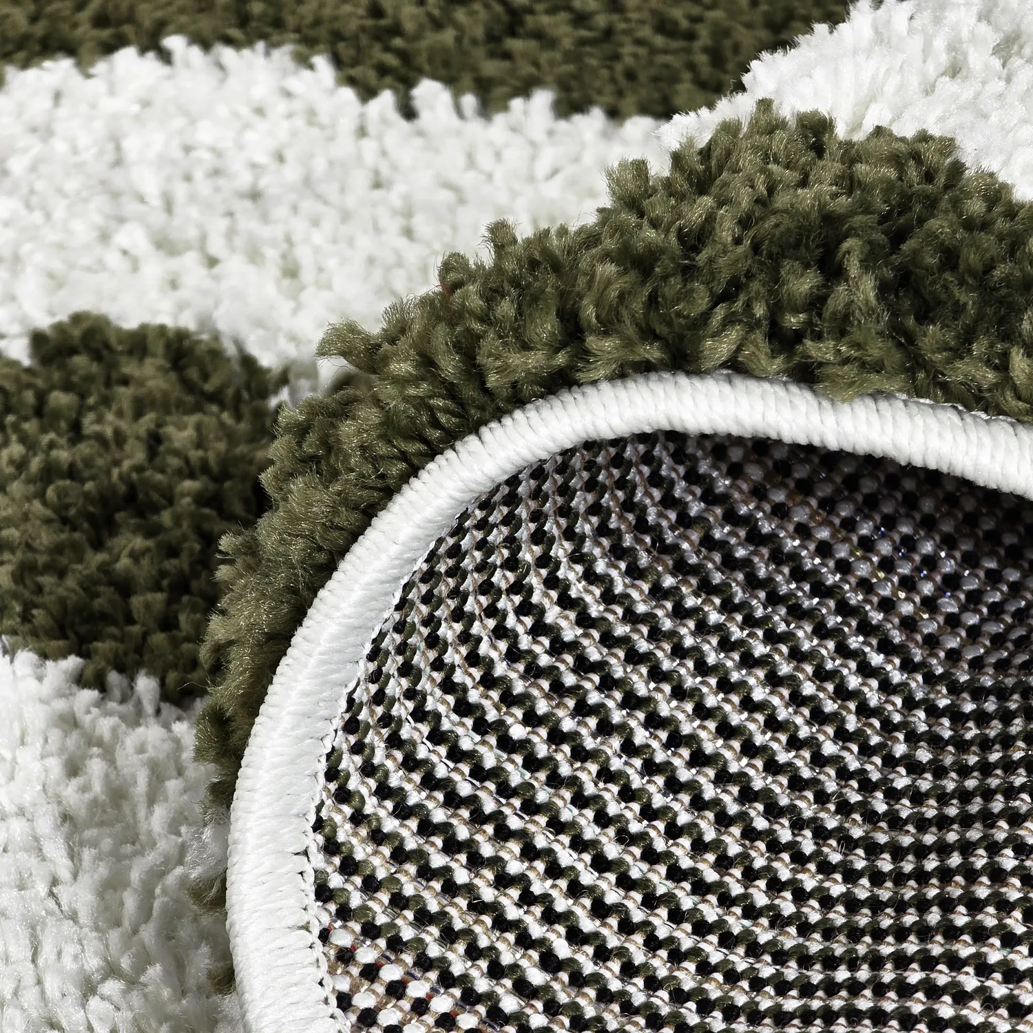 Koberce okrúhle - Imilchil (biela/zelená)