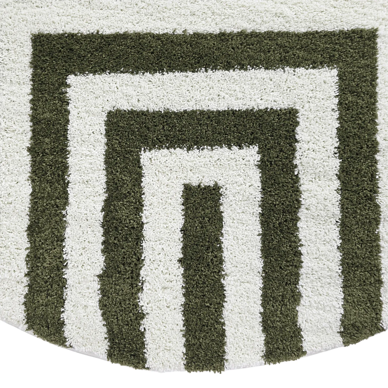 Koberce okrúhle - Imilchil (biela/zelená)