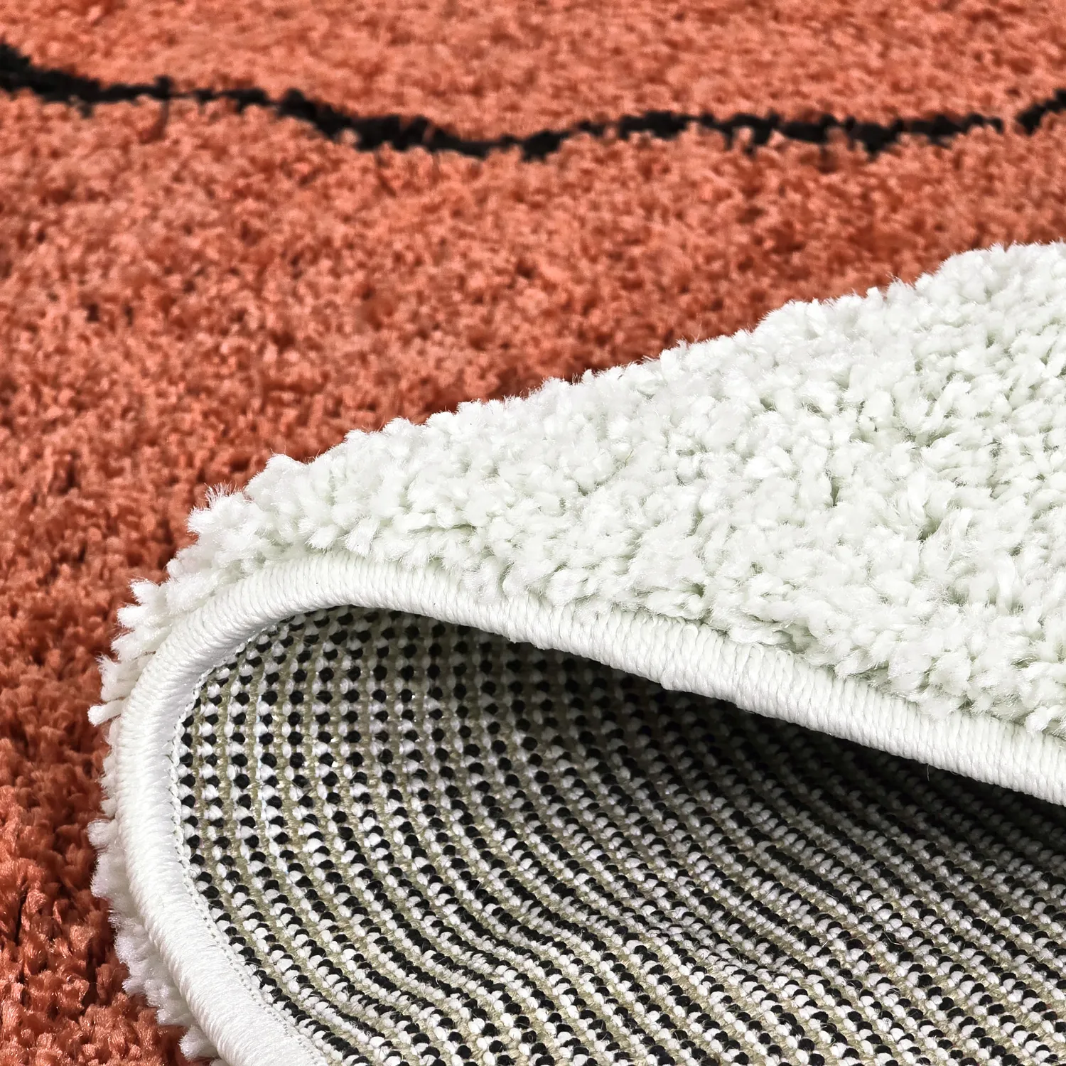 Koberce okrúhle - Sanghar (biela/oranžová/zelená)