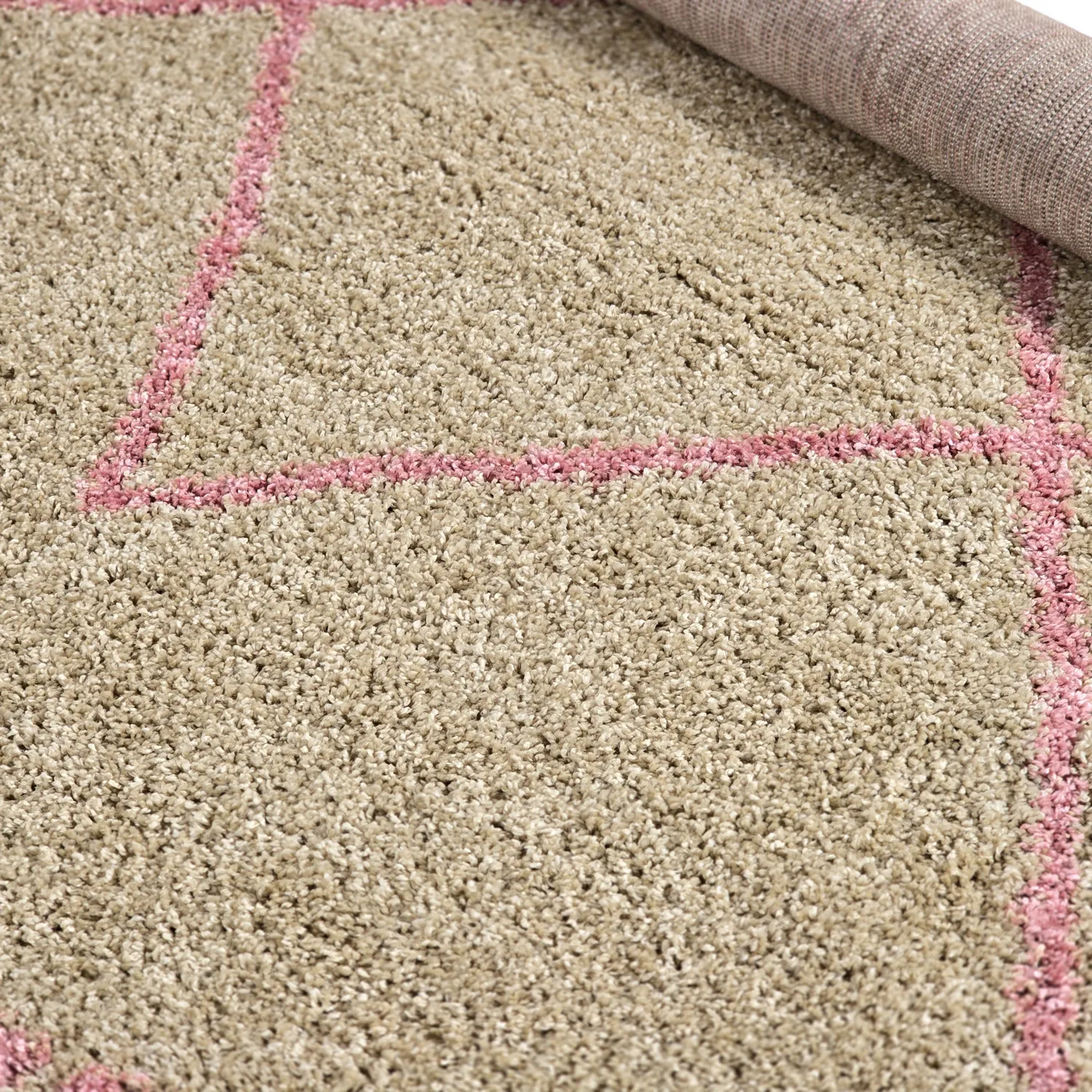 Koberce okrúhle - Tiznit (béžová/ružová)