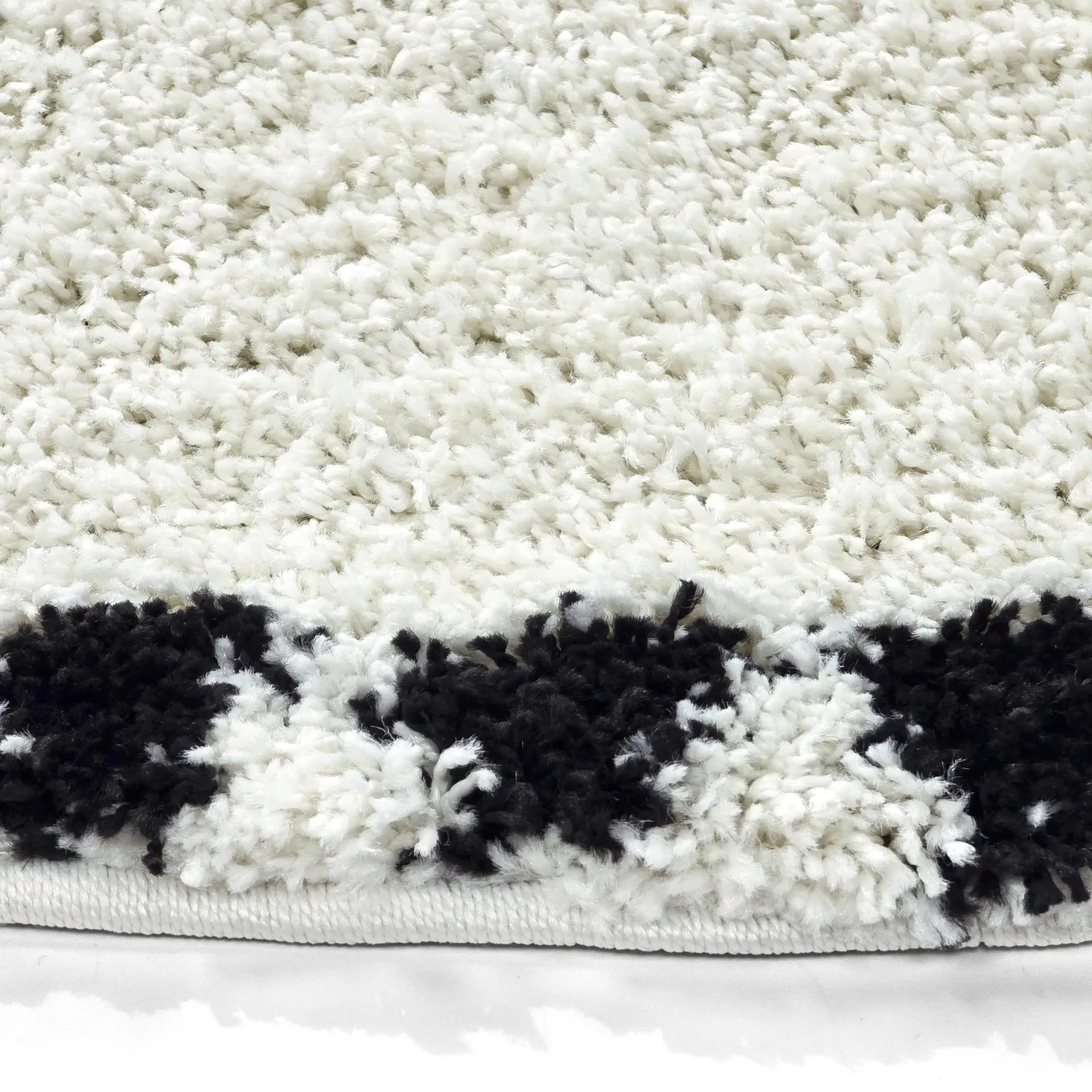 Koberce okrúhle - Tiznit (biela/čierna)