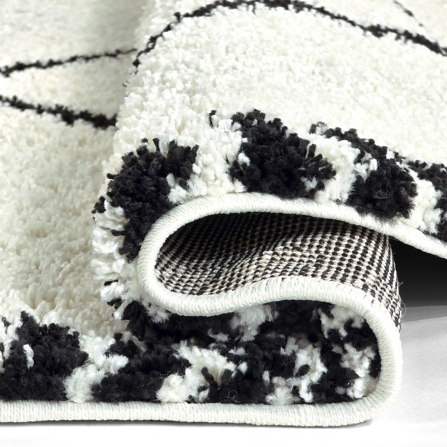 Koberce okrúhle - Tiznit (biela/čierna)