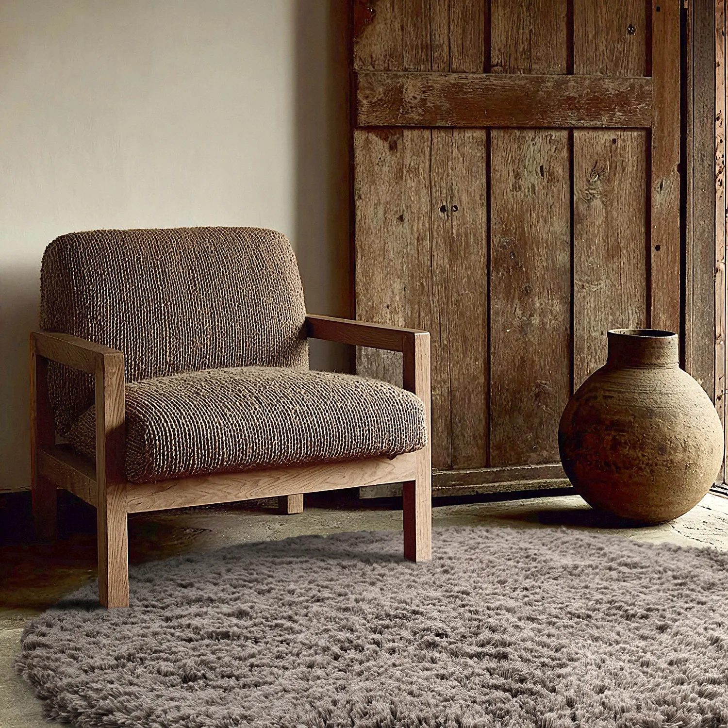 Kulatý koberec - Aliste Wool Shaggy (hnědý)