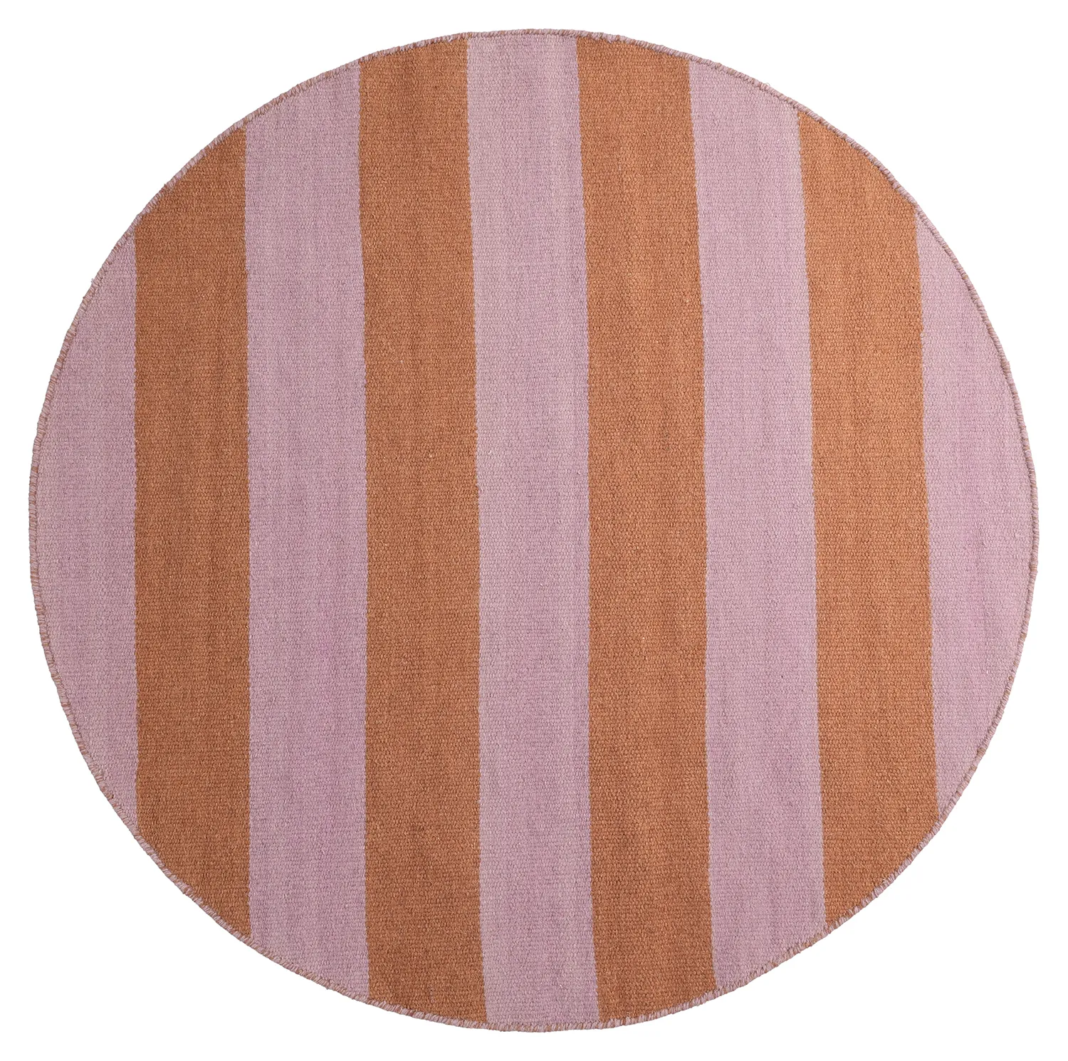 Rund matta - Garine (orange/rosa)