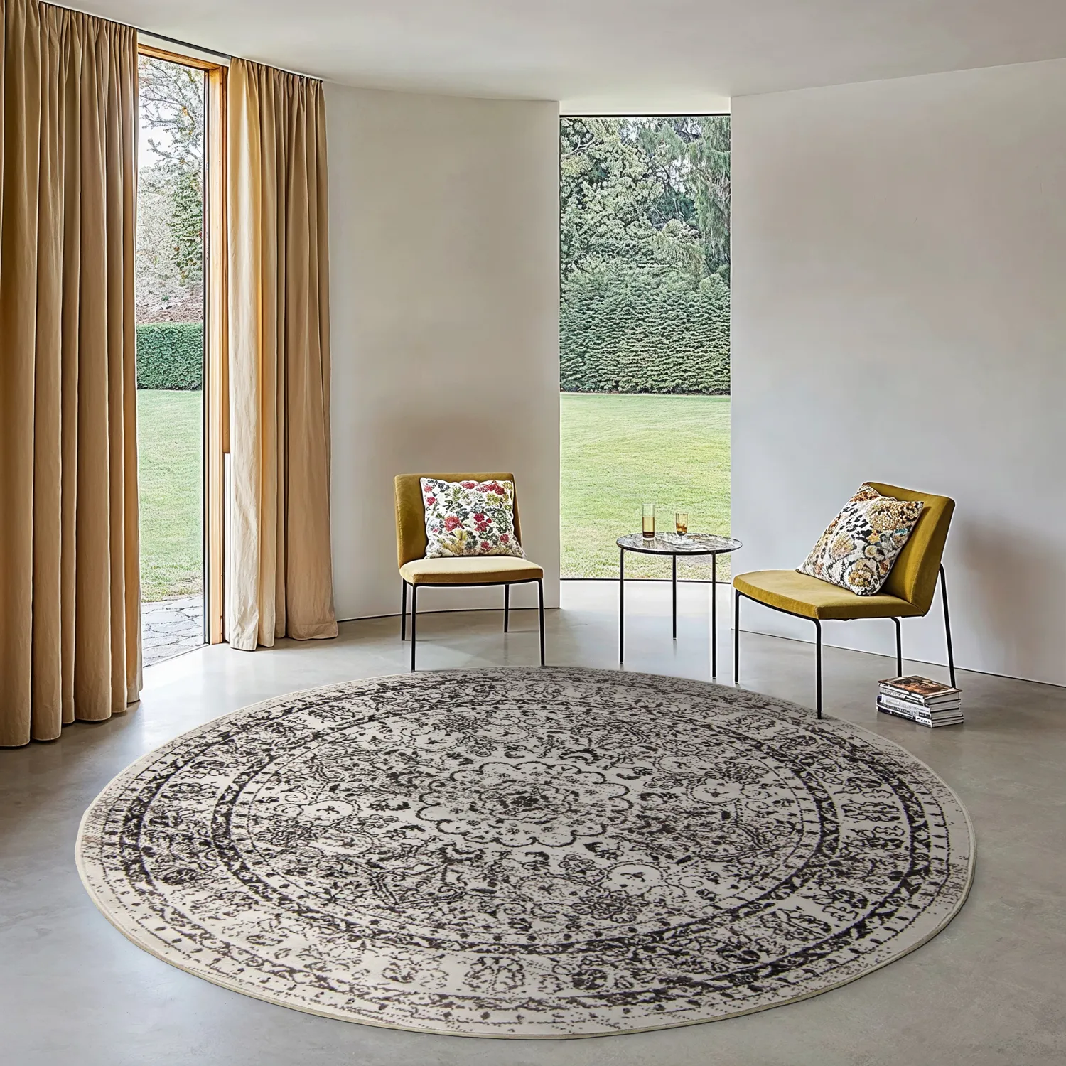 Kruhový koberec - Peking Noble (šedý)