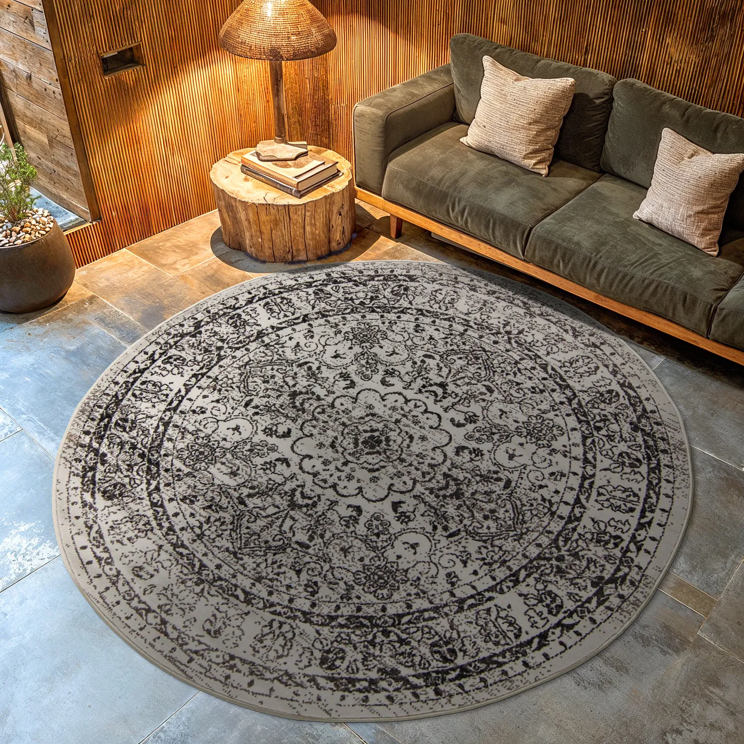 Kruhový koberec - Peking Noble (šedý)