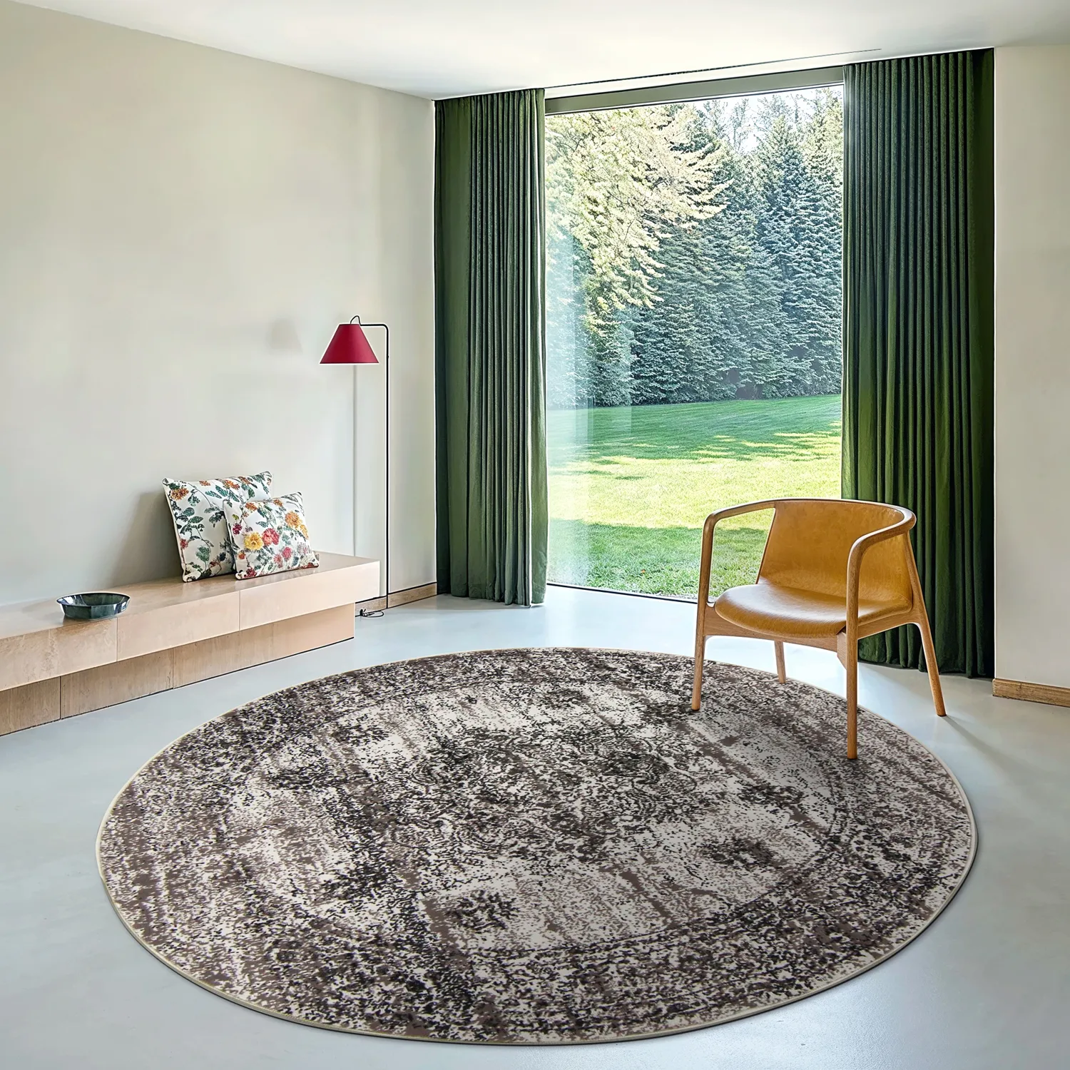 Kruhový koberec - Peking Royal (šedý)