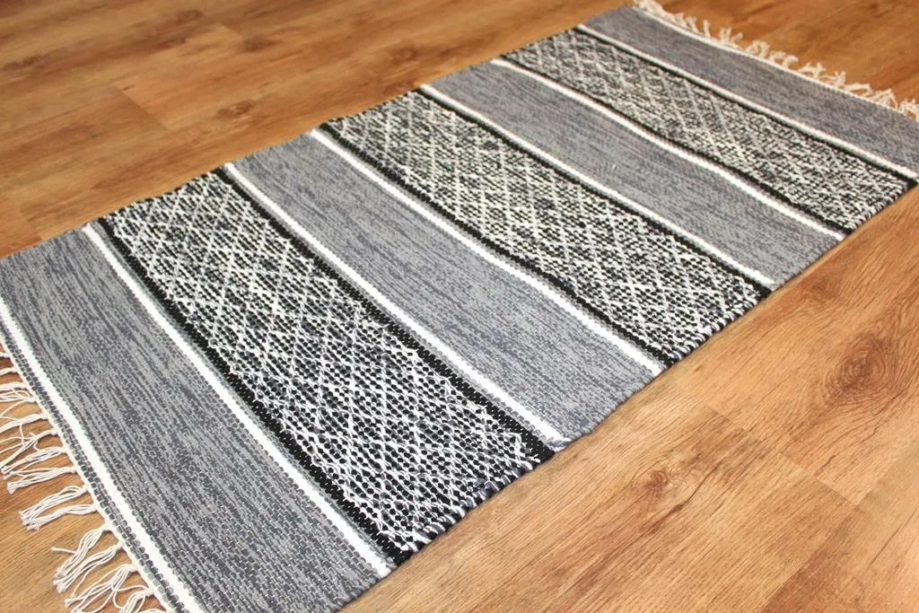 Trasmatta - Visby (svart-vit)