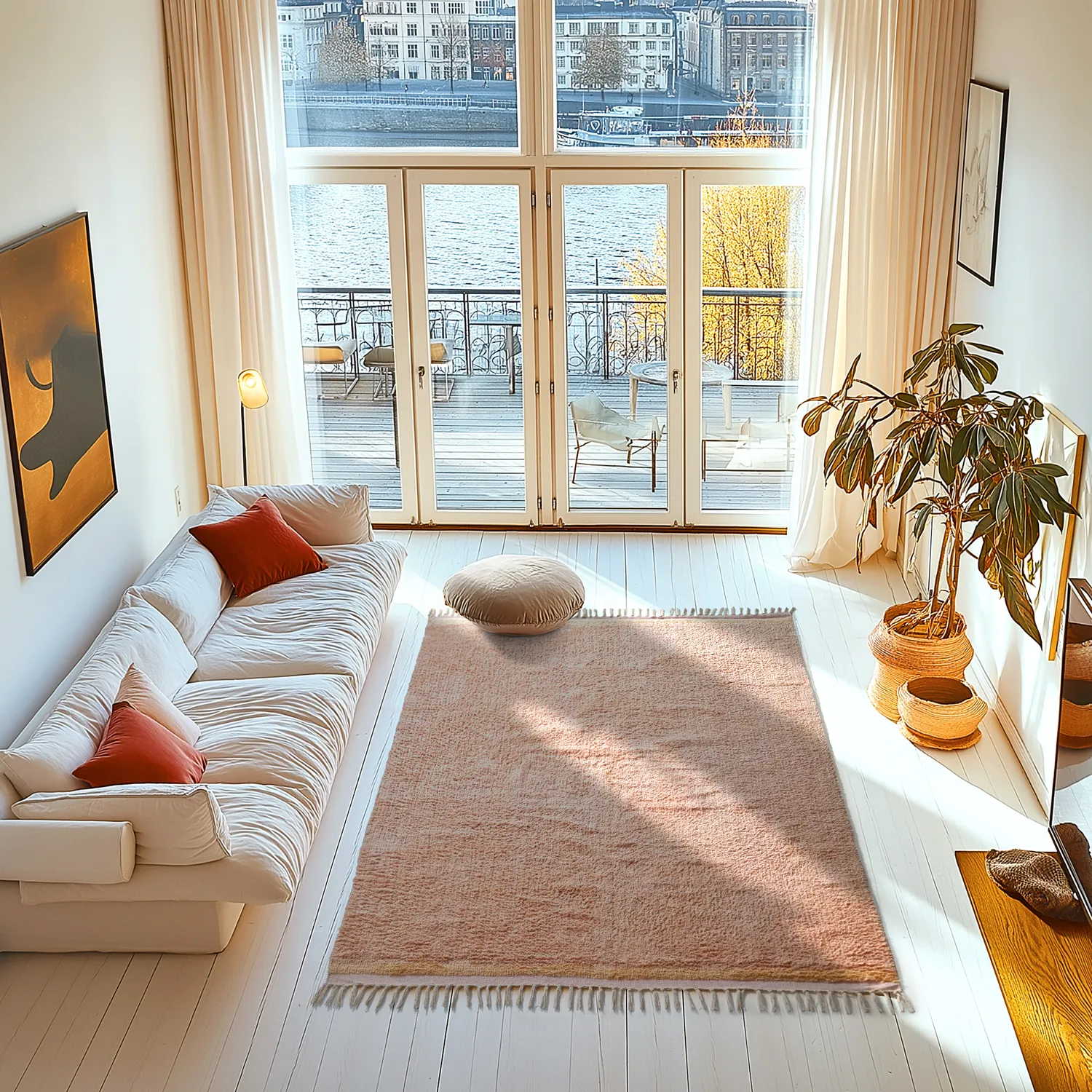 Koberce s dlhým vlasom - Celina Natural Cotton Shaggy (ružová/bežová)