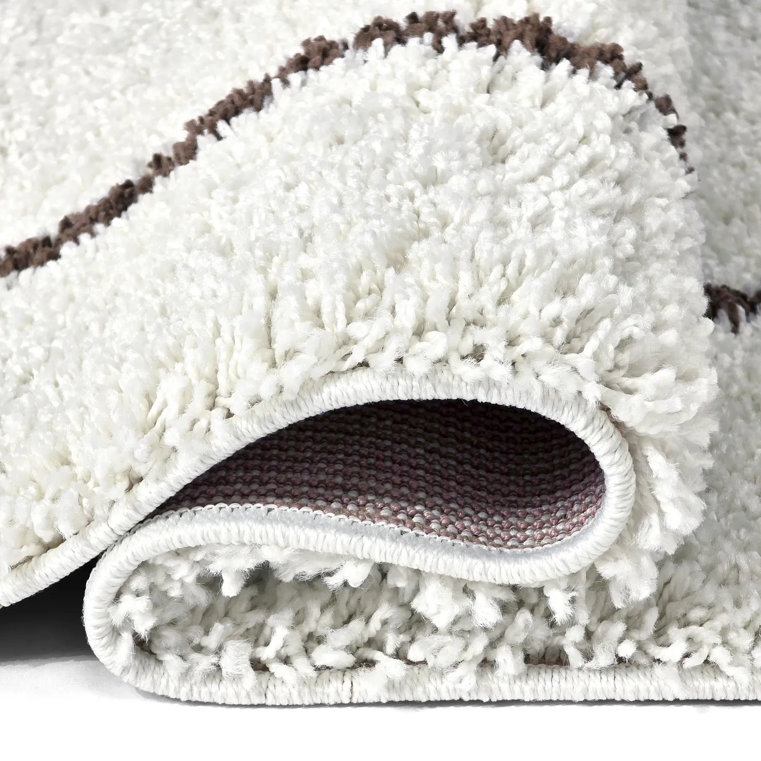 Koberce s dlhým vlasom - Eze (biela/hnedá)