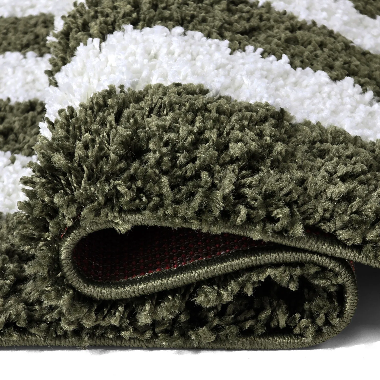 Koberce s dlhým vlasom - Imilchil (biela/zelená)