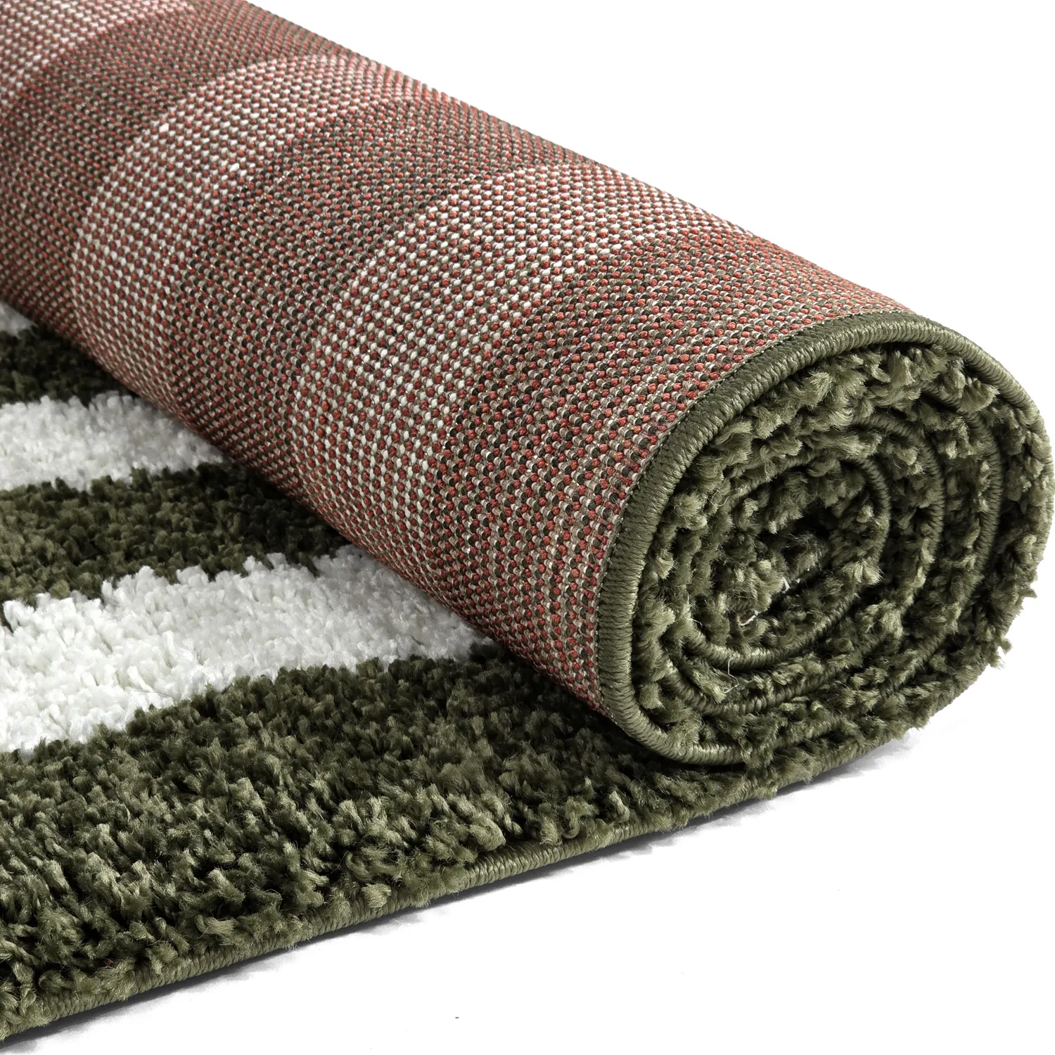 Koberce s dlhým vlasom - Imilchil (biela/zelená)