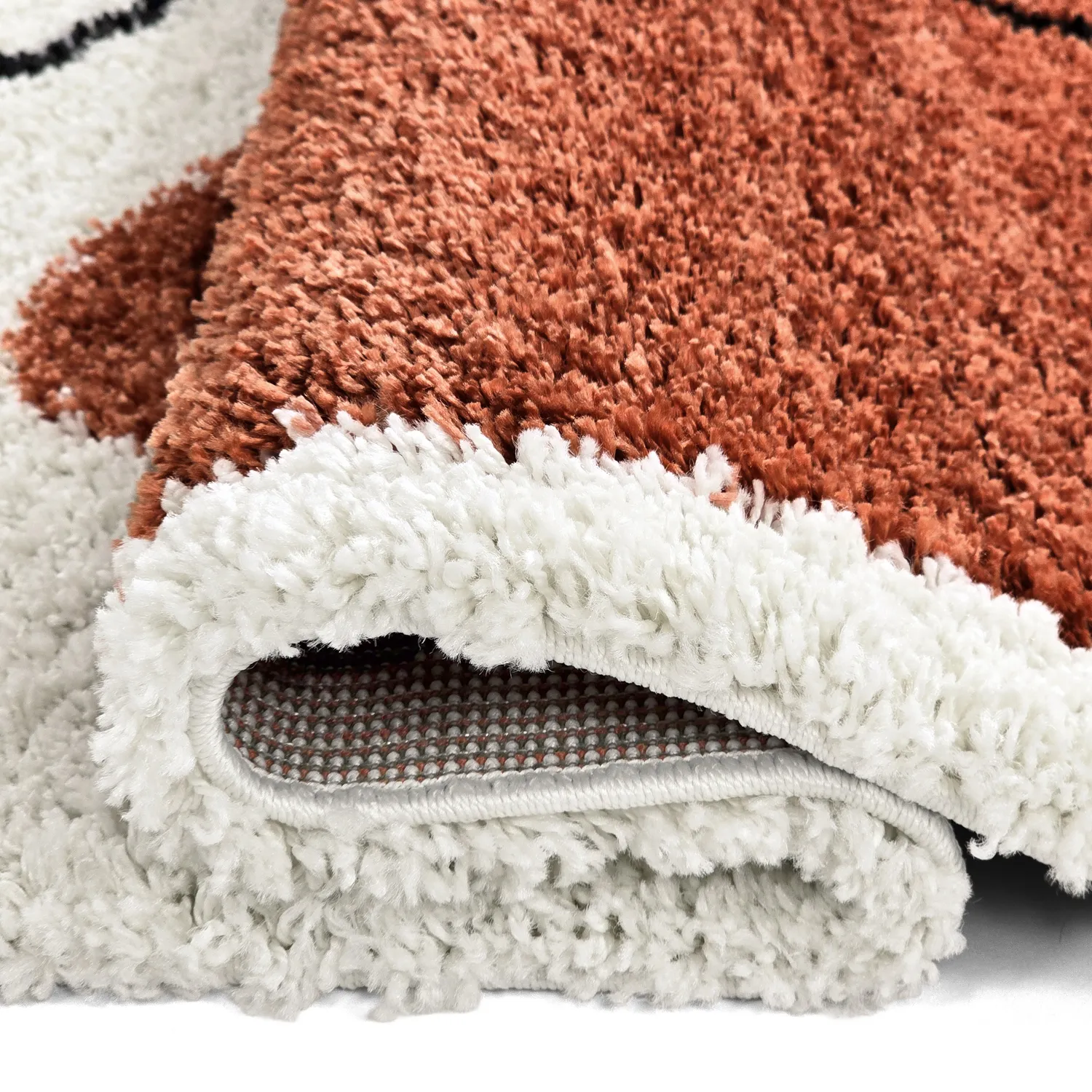 Koberce s vlasom - Sanghar (biela/oranžová/zelená)