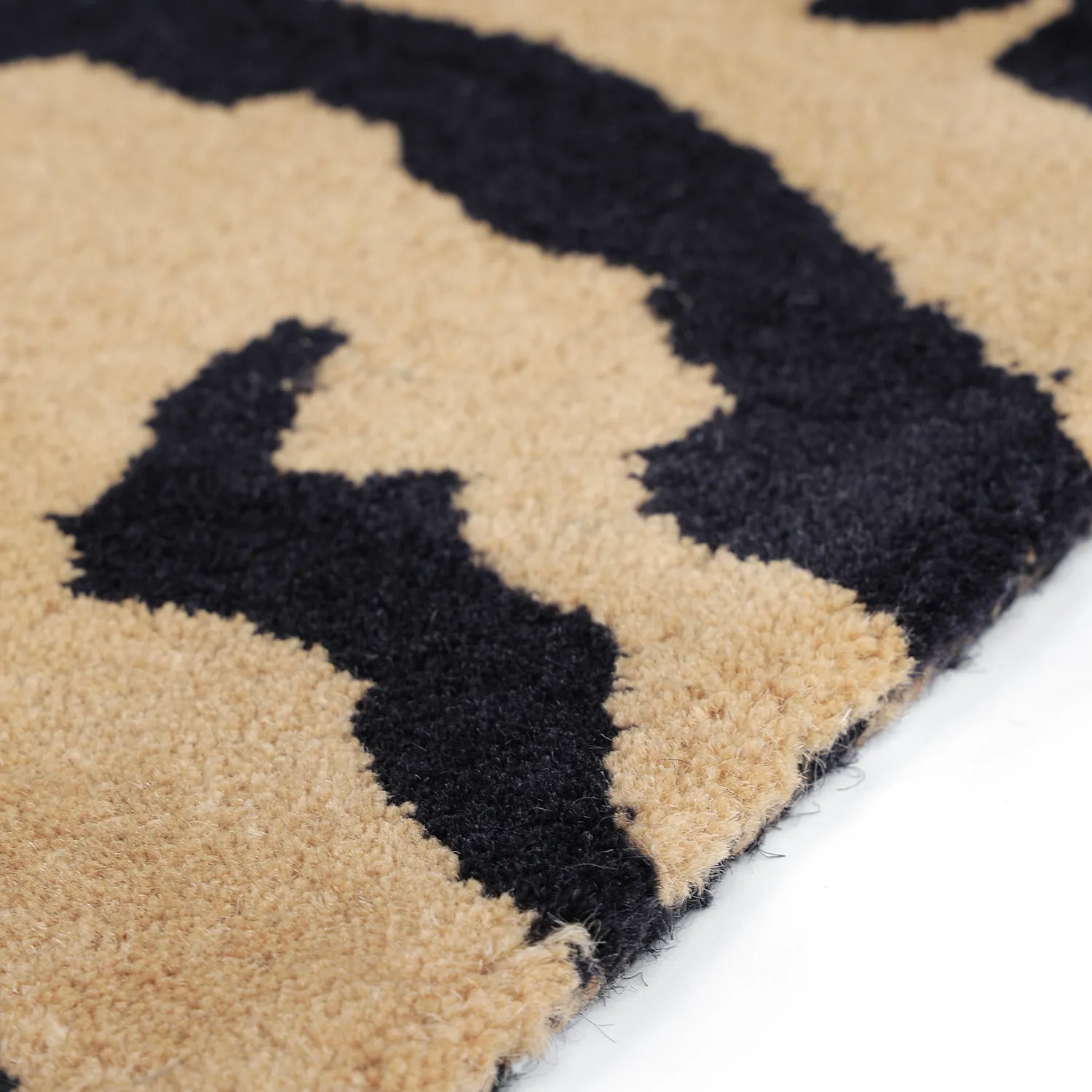 Koberec s dlhým vlasom - Zebra Tufted Wool Premium (béžová/čierna)