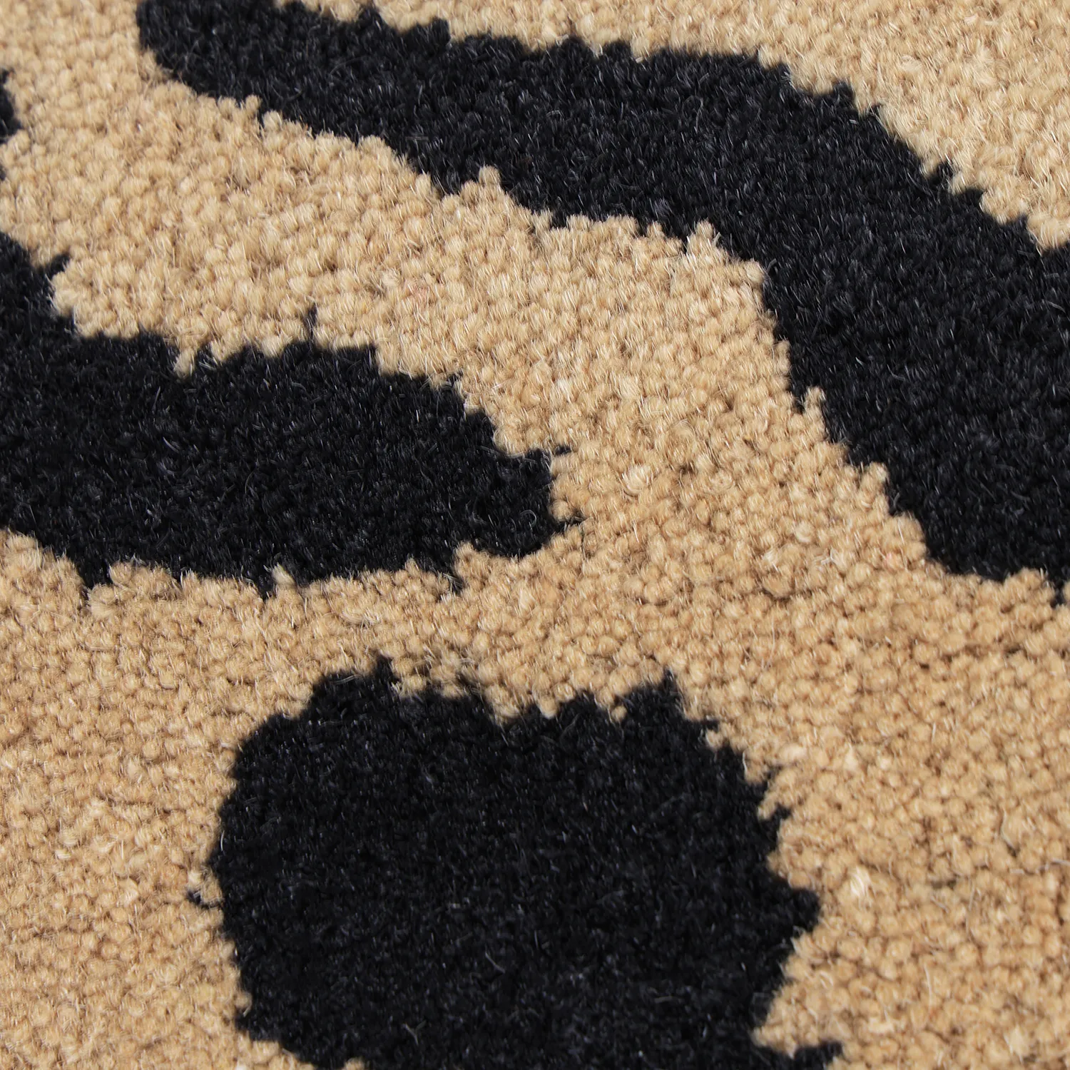 Koberec s dlhým vlasom - Zebra Tufted Wool Premium (béžová/čierna)