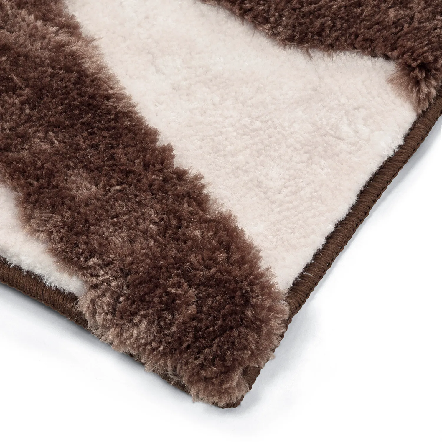 Koberce s dlhým vlasom - Akaba (hnedá/svetloružová)