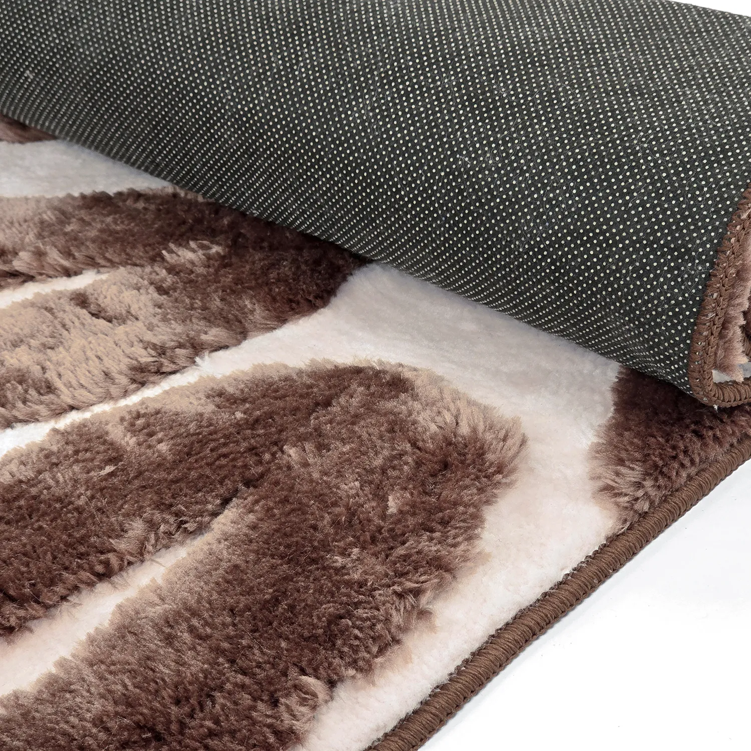 Koberce s dlhým vlasom - Akaba (hnedá/svetloružová)