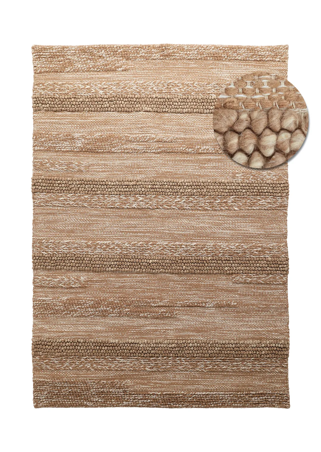 Vlnený koberec - Almaty (svetlohnedý)