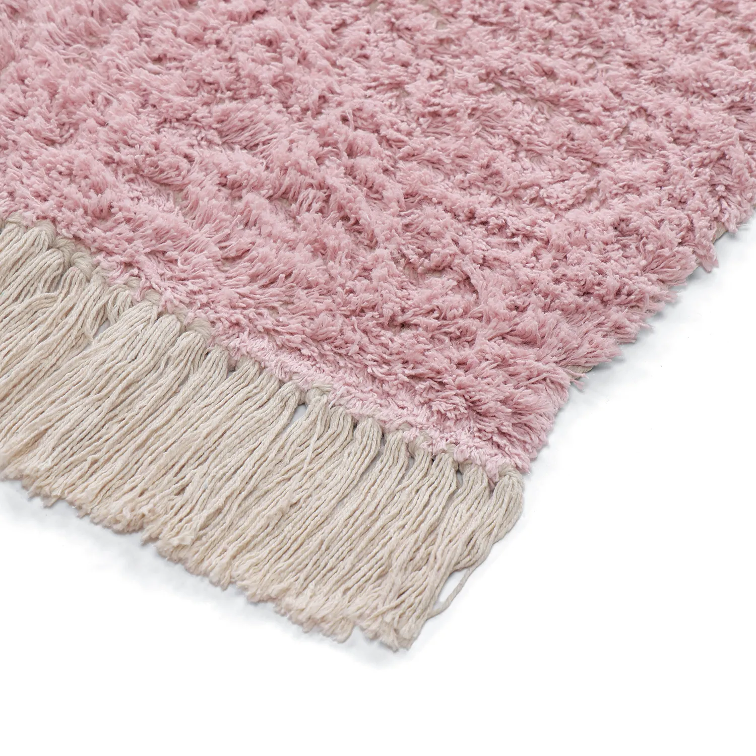Ryamattor - Amira Natural Cotton Shaggy (rosa/orange)