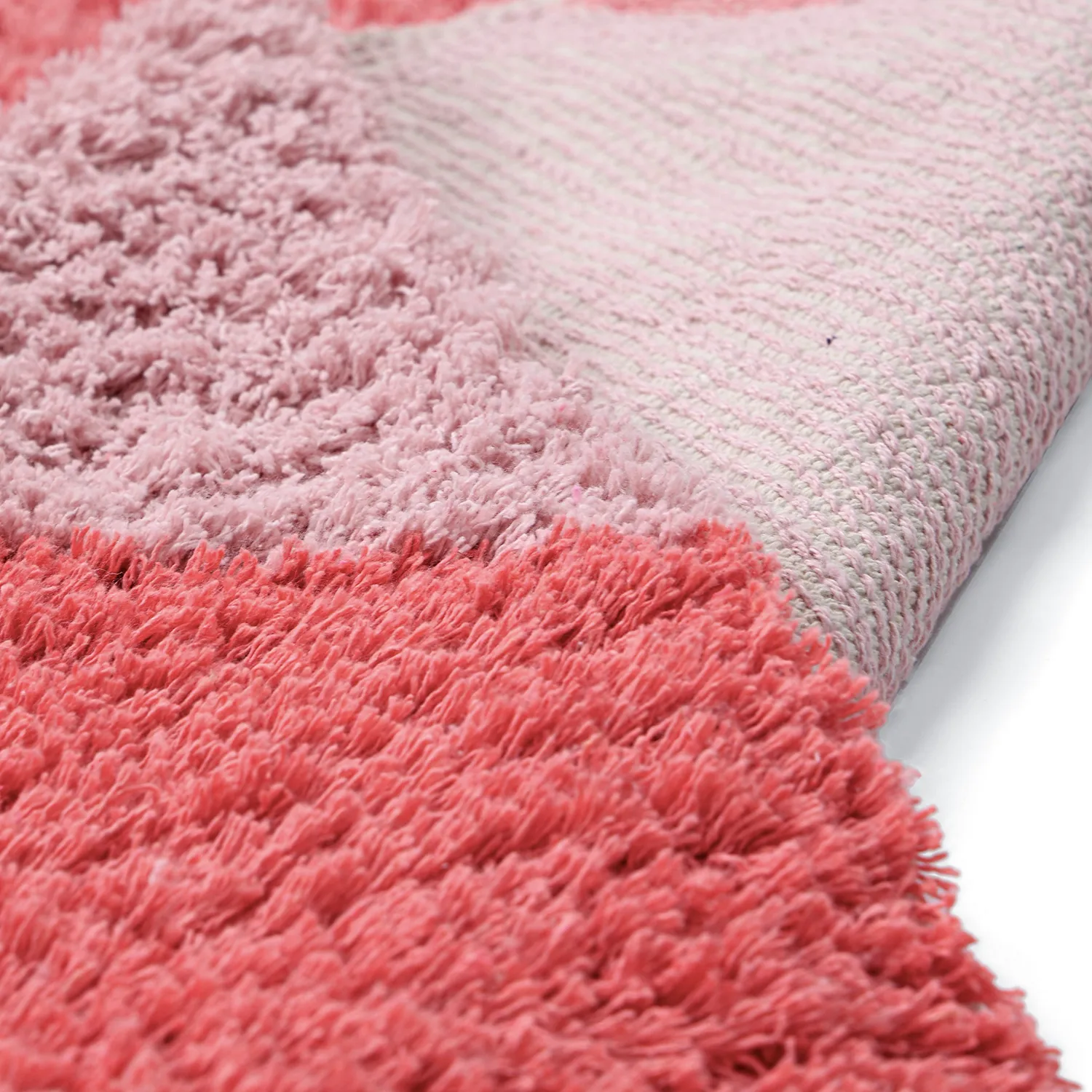 Ryamattor - Amira Natural Cotton Shaggy (rosa/orange)