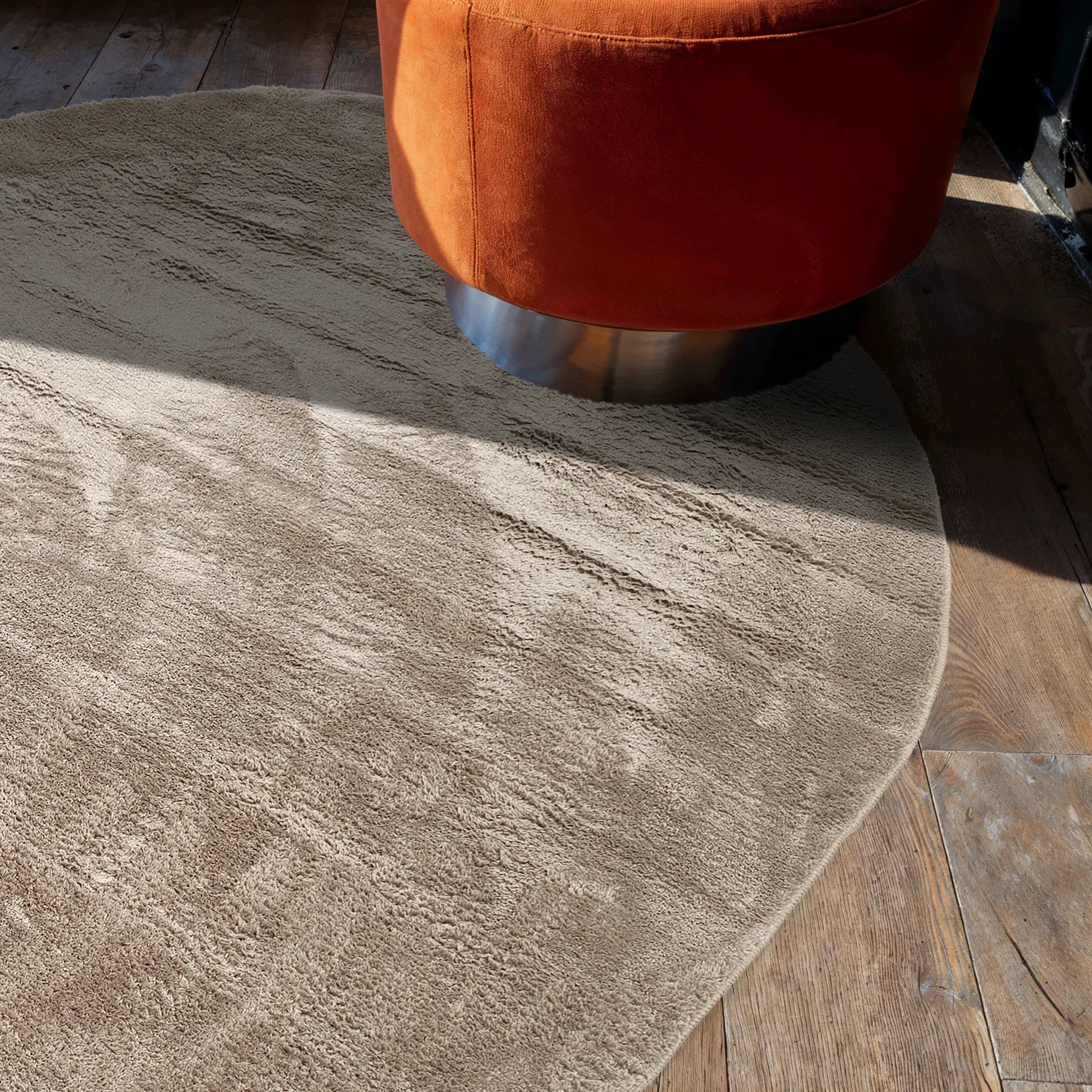 Koberec shaggy oválny - Aranga Super Soft Fur (hnedý)