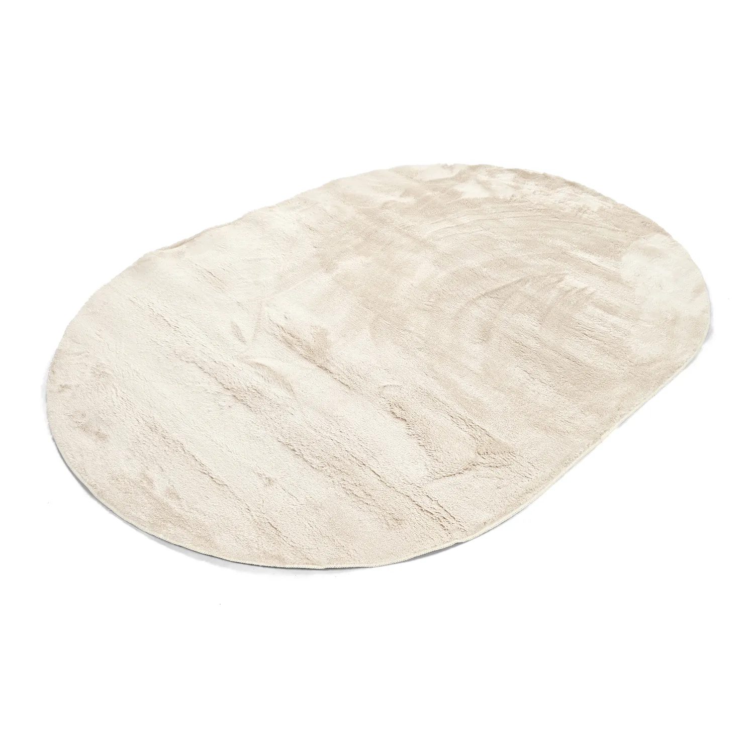 Koberec shaggy oválny - Aranga Super Soft Fur (béžový)